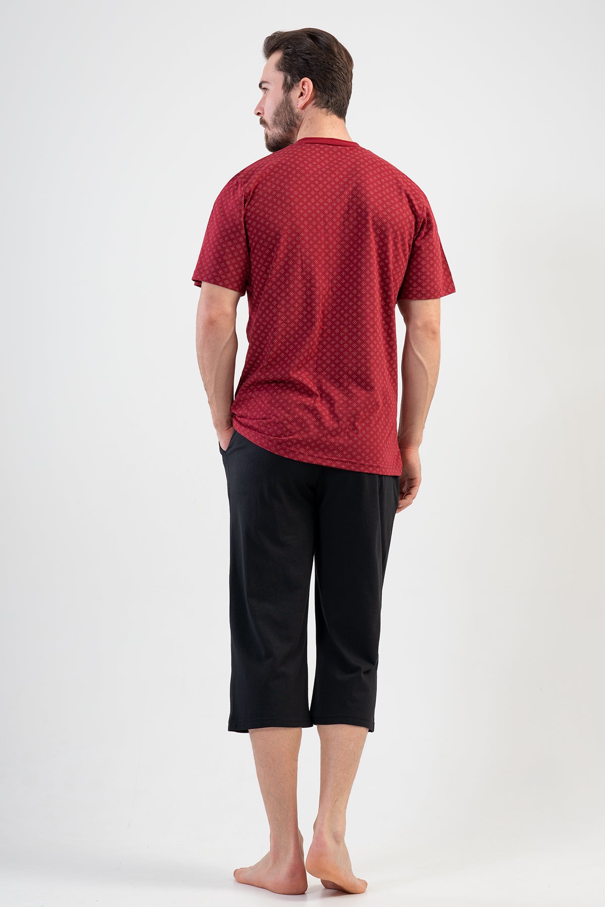 Man Recycled Bordeaux Capri Set