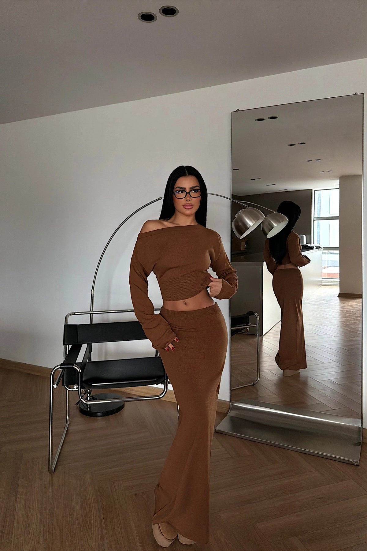 Taba Uzun Kollu Etekli Takım