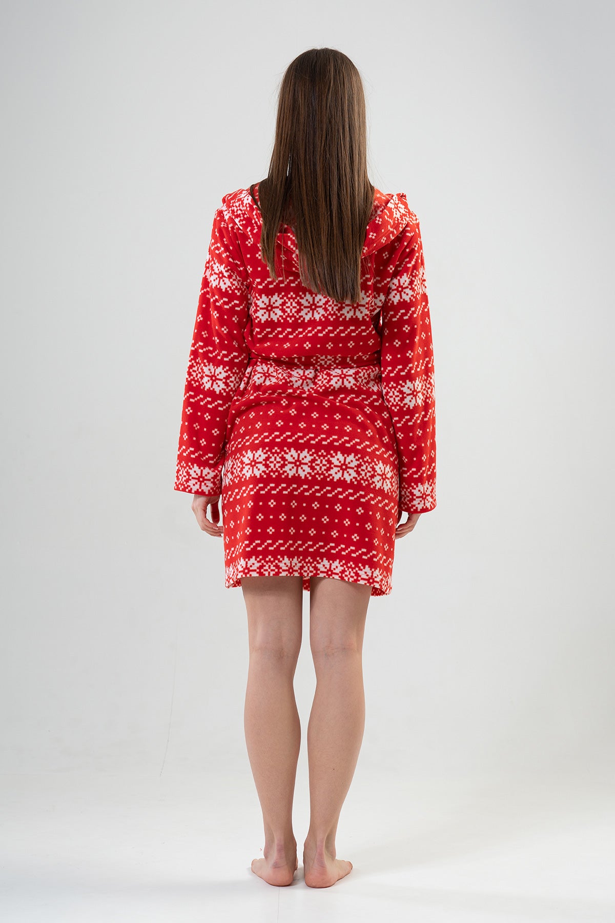 BAYAN POLAR KAPSONLU CEPLI KISA SABAHLIK