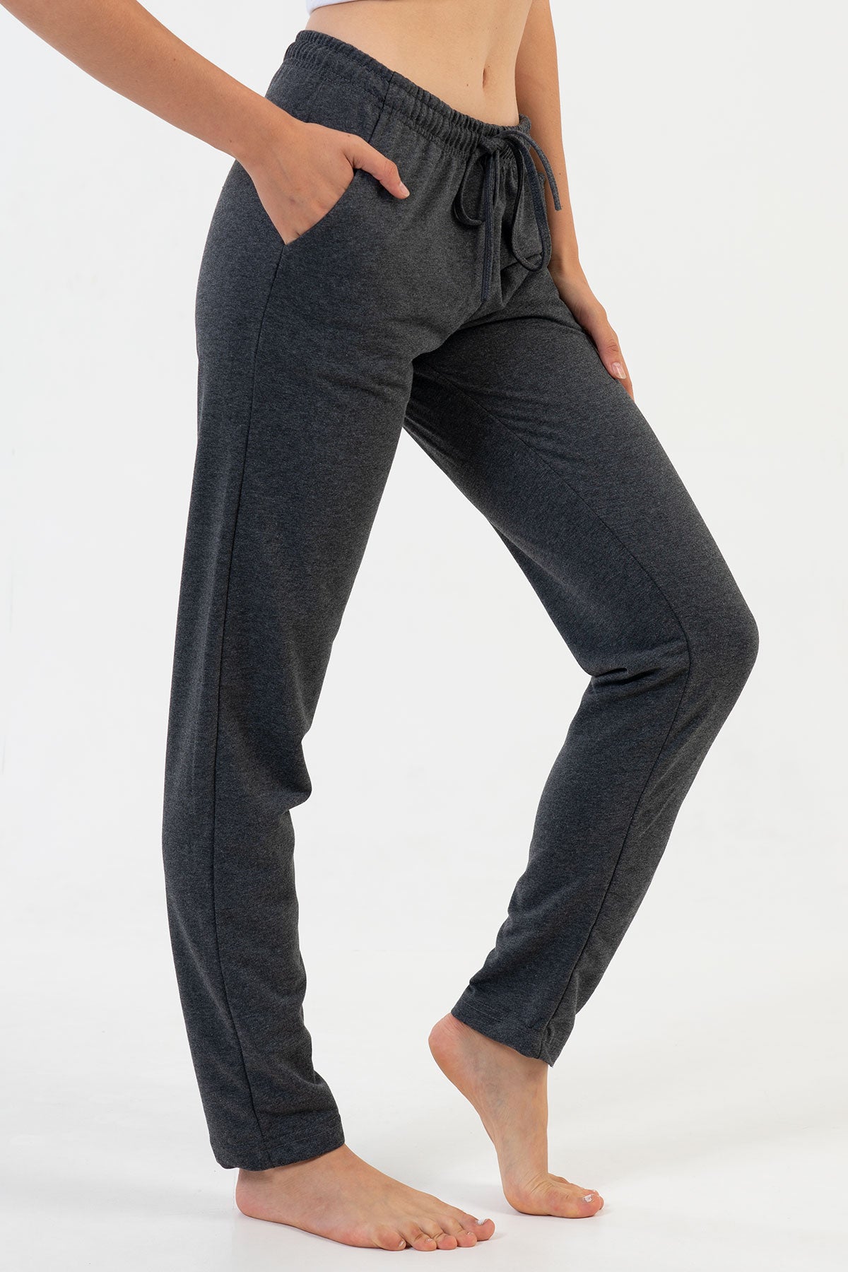 KADIN 2IPLIK CEPLI TEK ALT PIJAMA - MIX