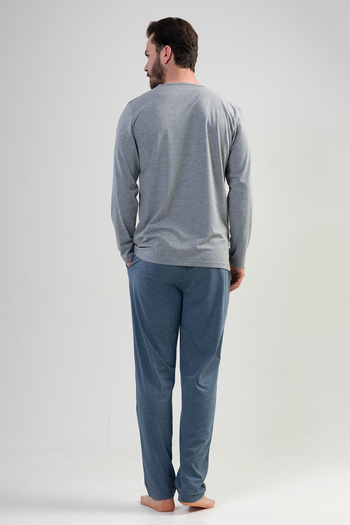 CEPLI ERKEK P.SUPREM XXL V YAKA UZUN KOL PIJAMA TAKIM