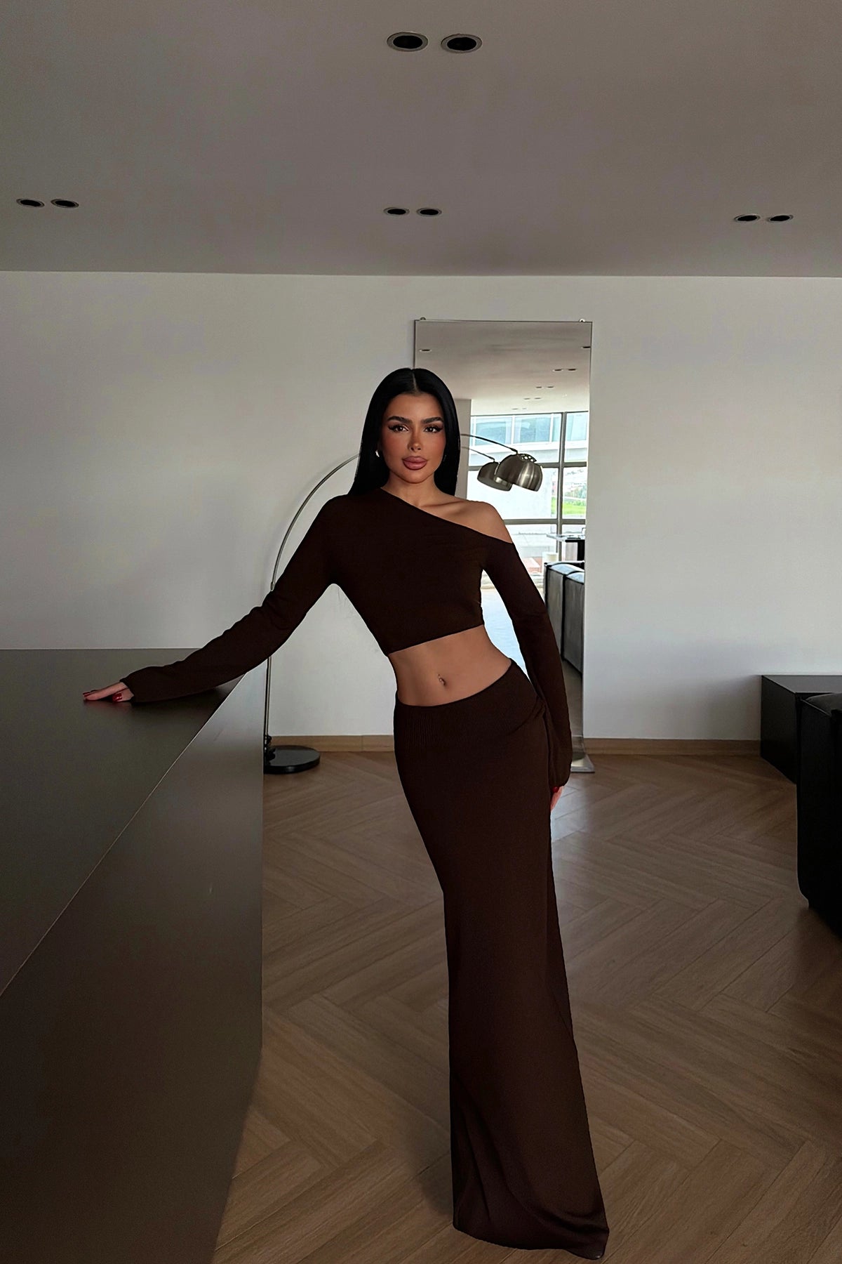 Acı Kahve Etekli Takım