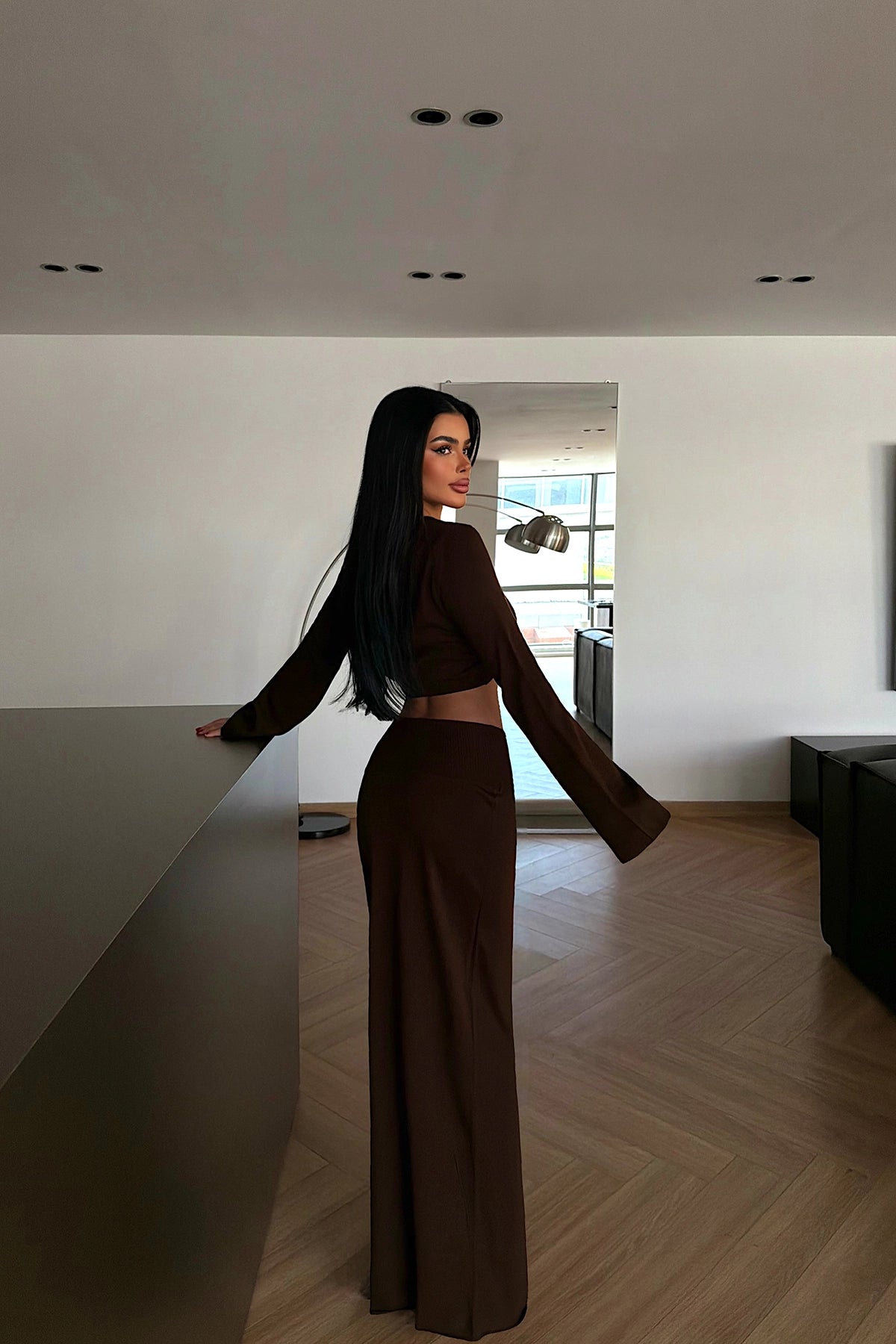 Acı Kahve Etekli Takım