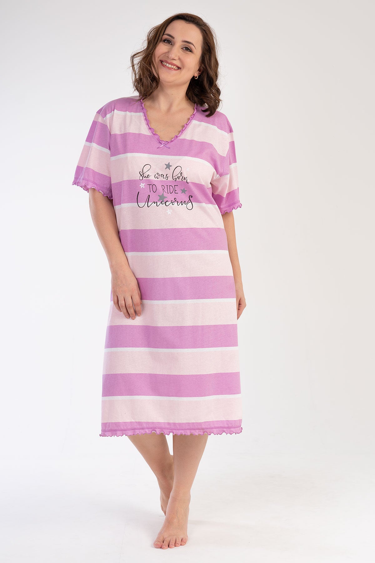 KADIN P.SUPREM XXL V YAKA KISA KOL BIBILALI BABANNE GECELIK