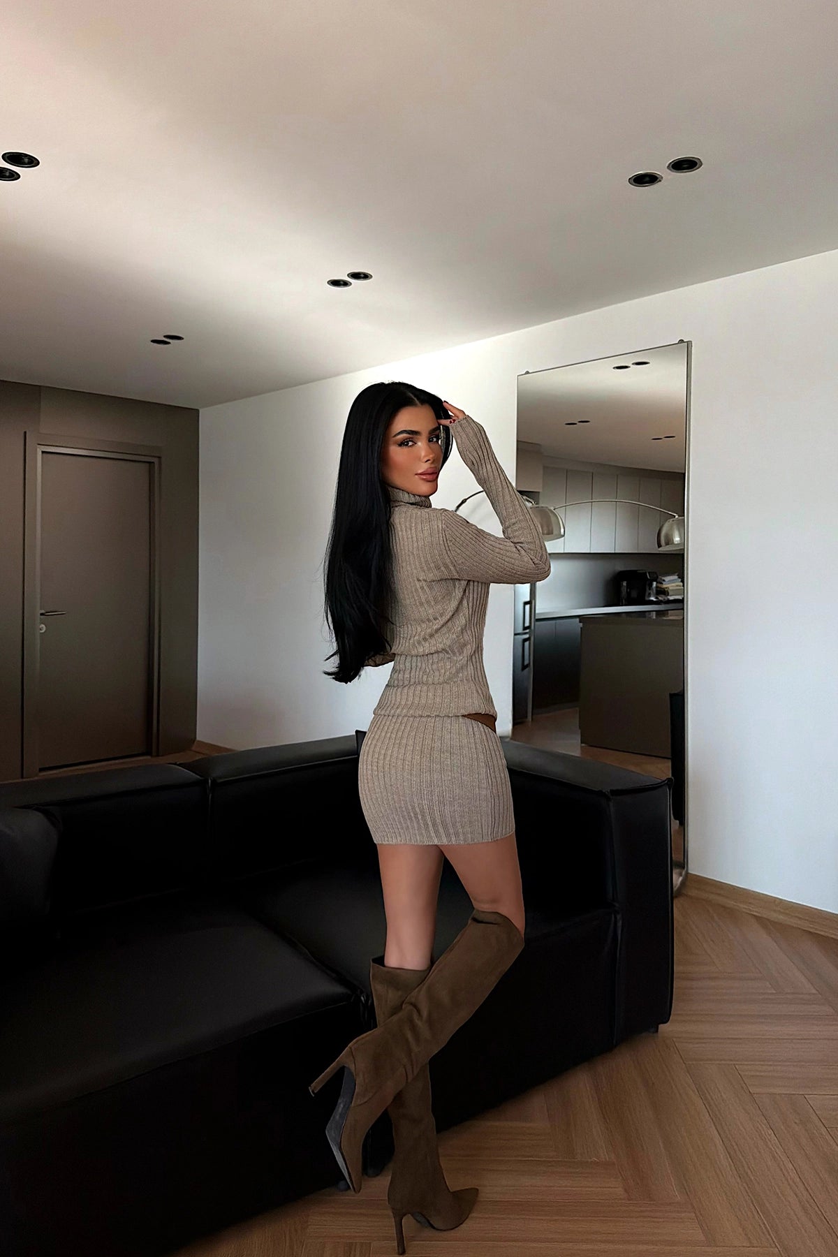 Vizon Zurih Triko Elbise