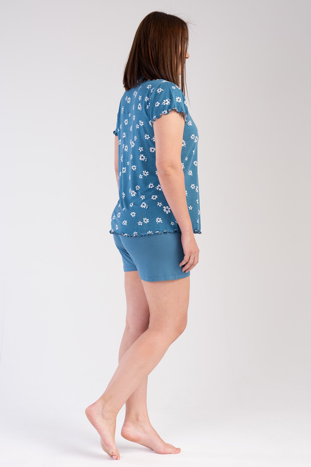 KADIN VISCON XXL V YAKA BIBILALI KISA KOL ETEGI OVAL SORT TAKIM