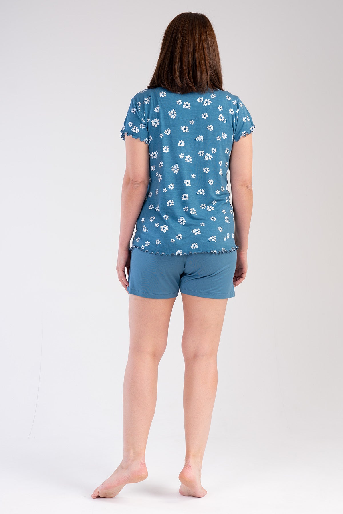 KADIN VISCON XXL V YAKA BIBILALI KISA KOL ETEGI OVAL SORT TAKIM