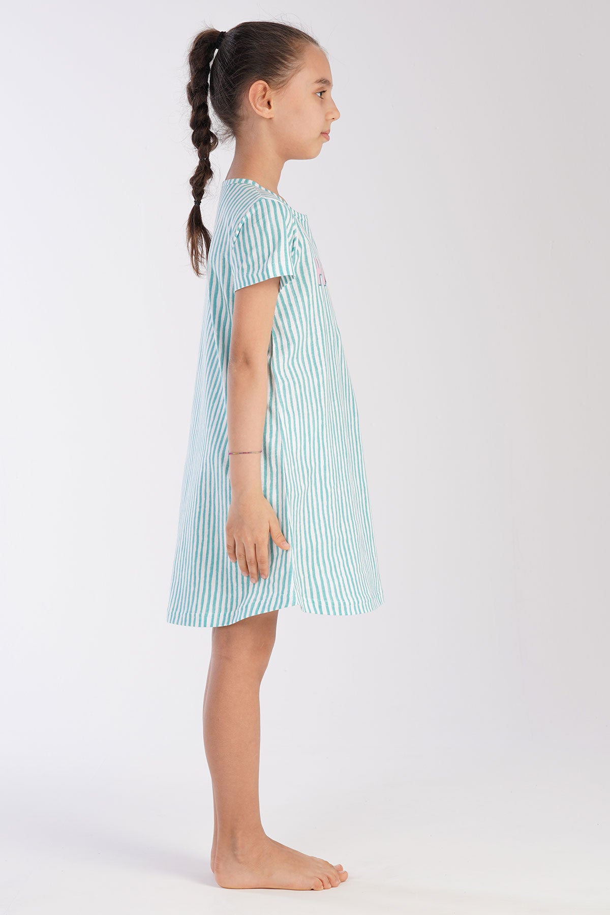 KIZ COCUK P.SUPREM O YAKA KISA KOL ETEGI OVAL TUNIK(3-4/9-10)