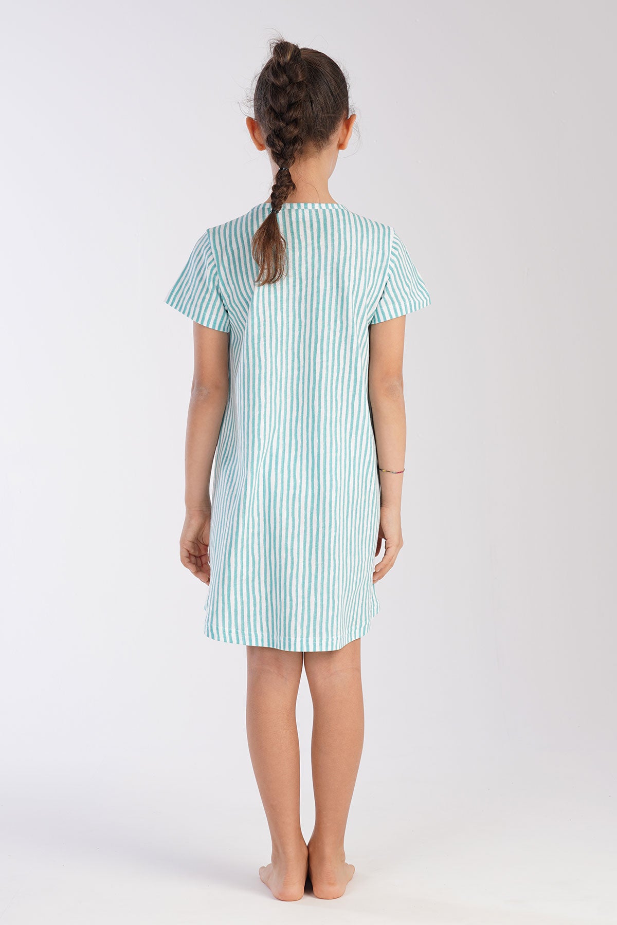 KIZ COCUK P.SUPREM O YAKA KISA KOL ETEGI OVAL TUNIK(3-4/9-10)