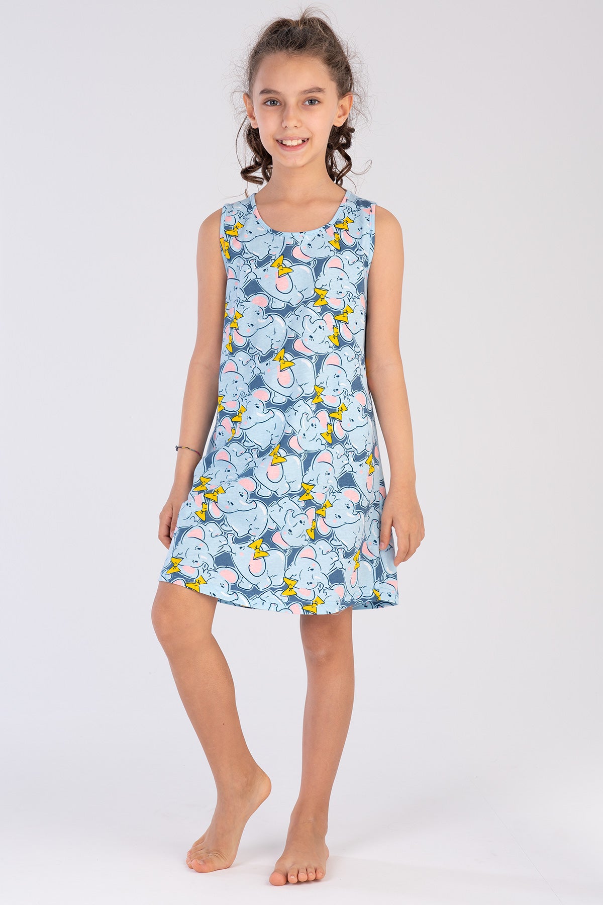 KIZ COCUK P.SUPREM KALIN ASKILI ETEGI OVAL TUNIK(3-4/9-10)