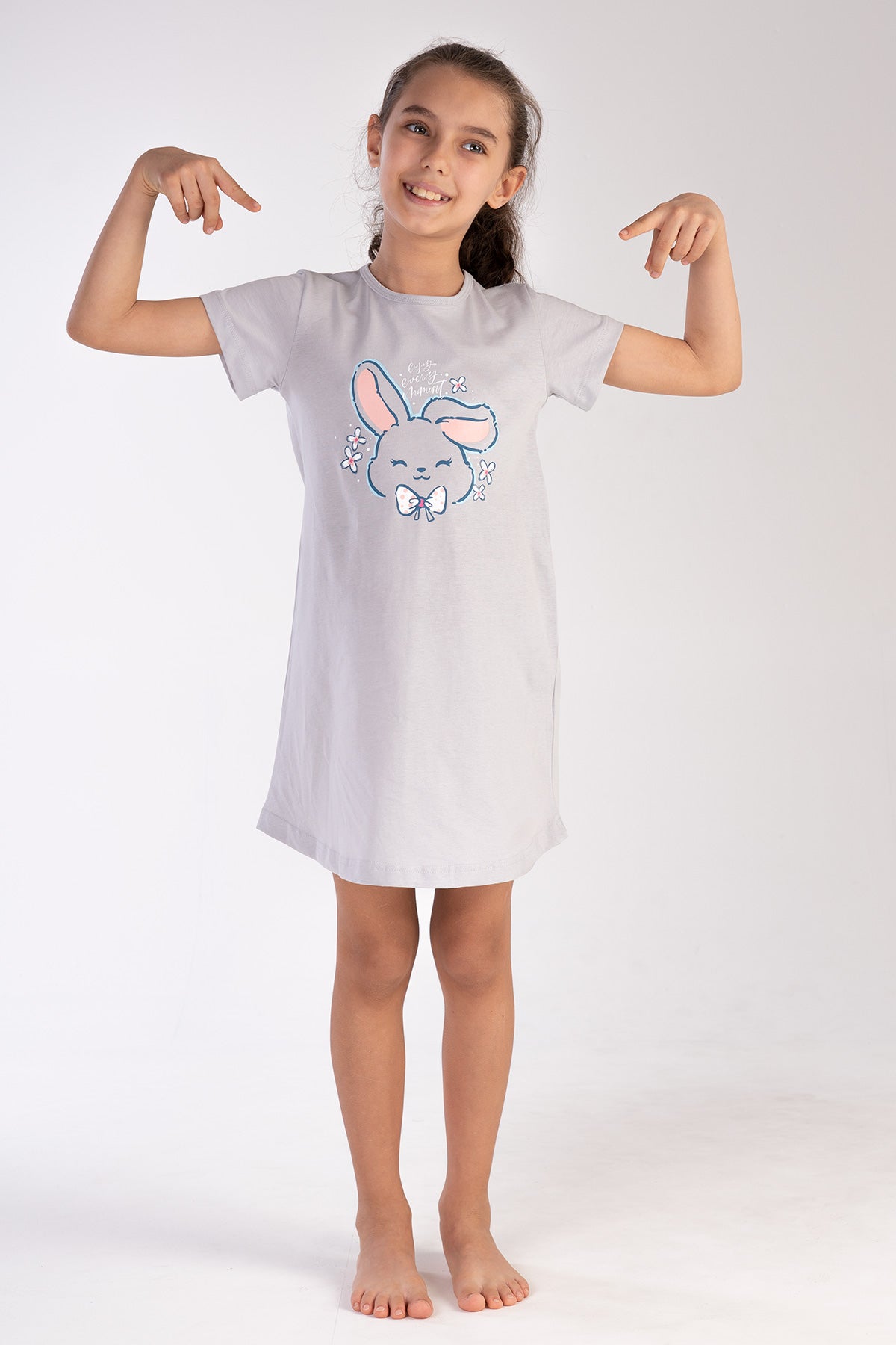 KIZ COCUK P.SUPREM O YAKA KISA KOL ETEGI OVAL TUNIK