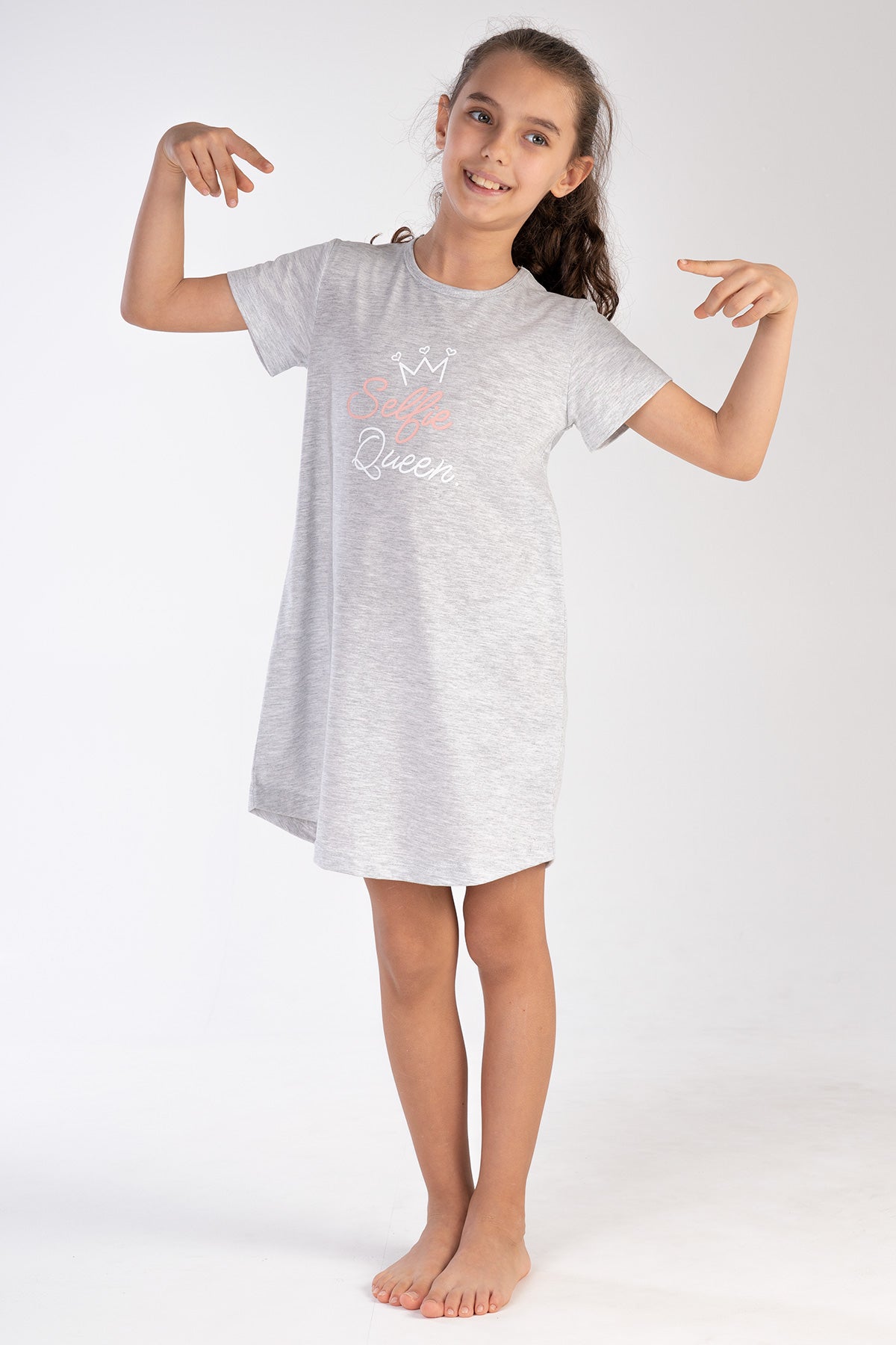 KIZ COCUK P.SUPREM O YAKA KISA KOL ETEGI OVAL TUNIK(3-4/9-10)