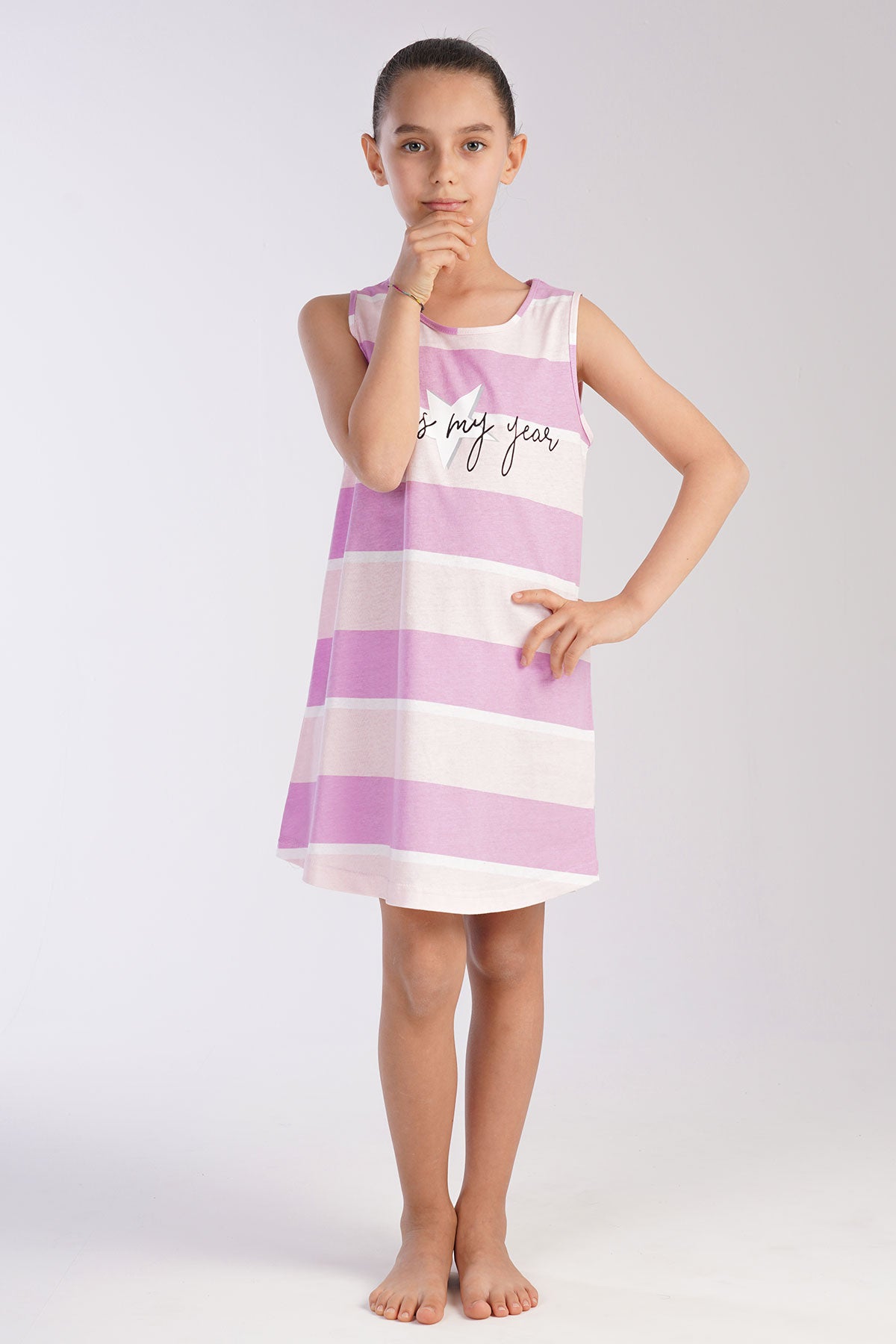 KIZ COCUK P.SUPREM KALIN ASKILI ETEGI OVAL TUNIK(3-4/9-10)