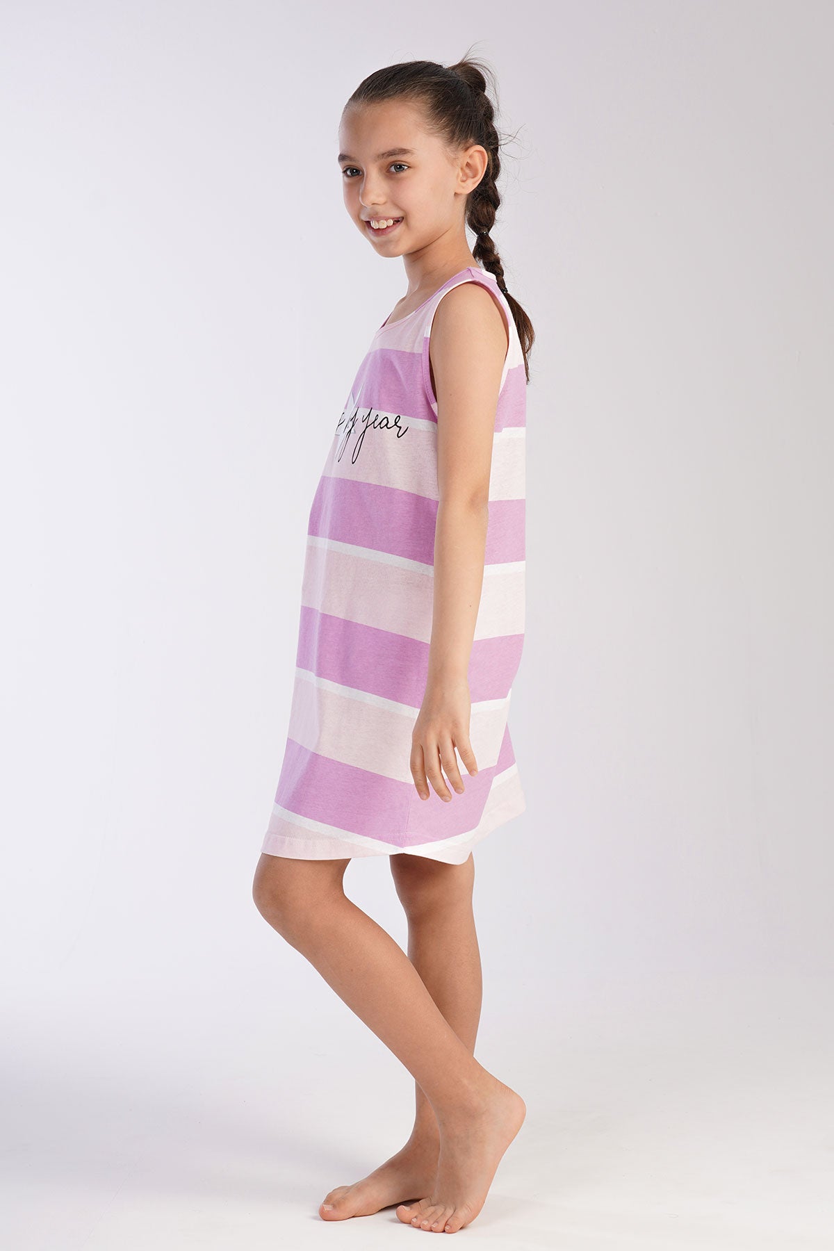 KIZ COCUK P.SUPREM KALIN ASKILI ETEGI OVAL TUNIK(11-12/15-16) - PINK