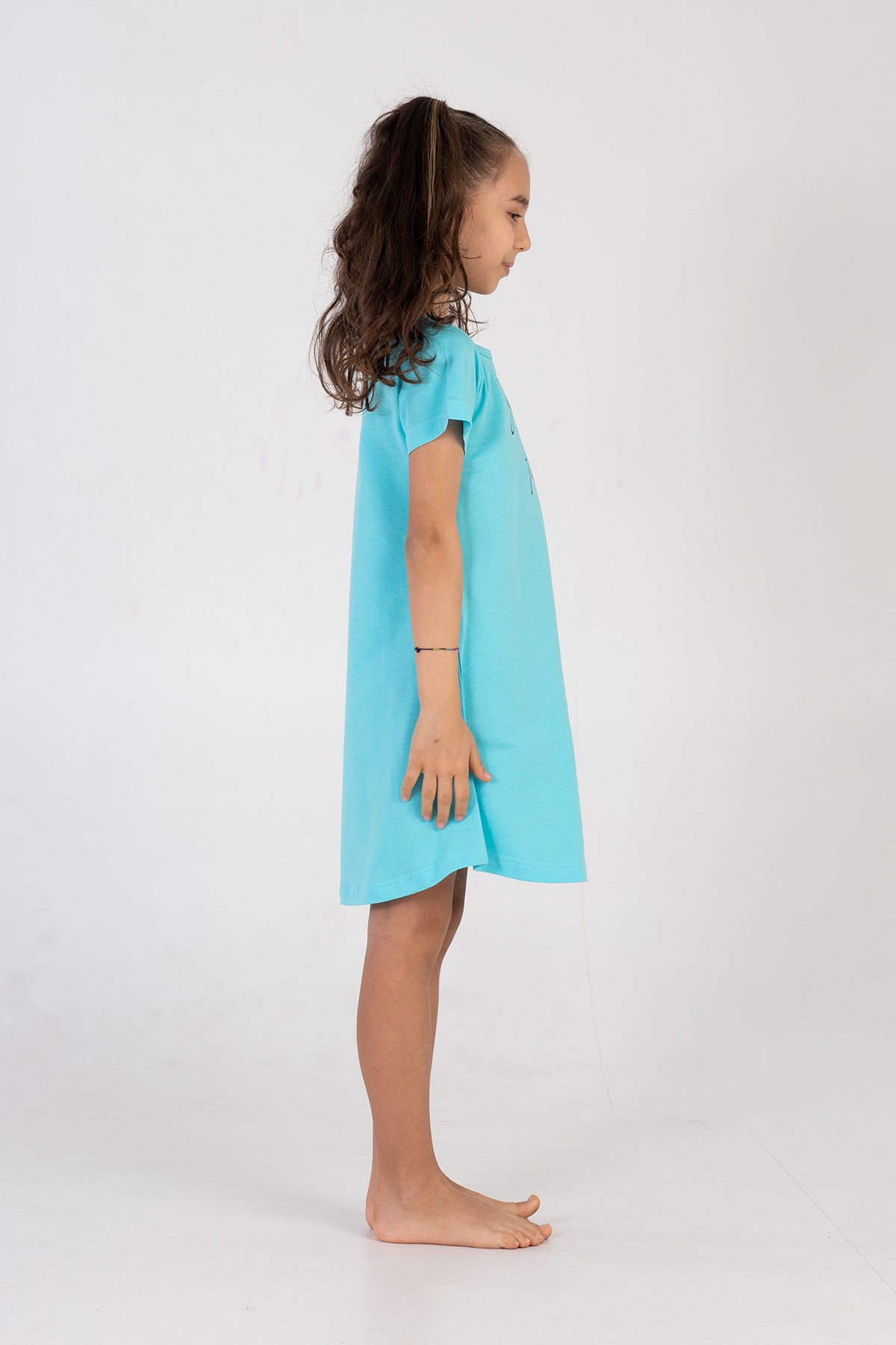 KIZ COCUK P.SUPREM O YAKA KISA KOL ETEGI OVAL TUNIK(3-4/9-10)