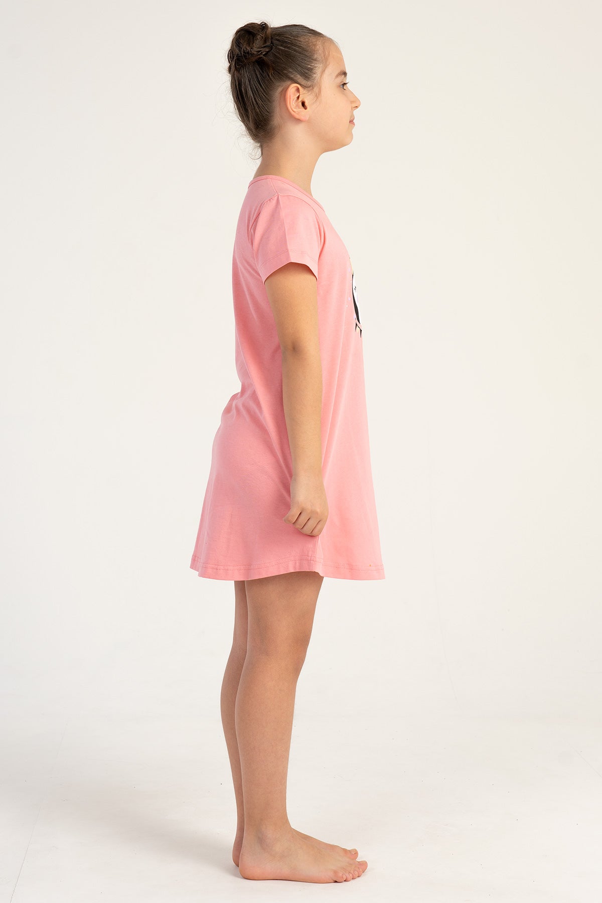 KIZ COCUK P.SUPREM O YAKA KISA KOL ETEGI OVAL TUNIK(11-12/15-16) - PINK