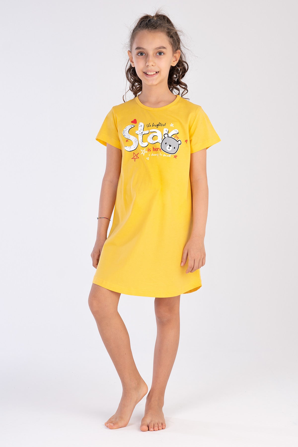 KIZ COCUK P.SUPREM O YAKA KISA KOL ETEGI OVAL TUNIK(3-4/9-10)