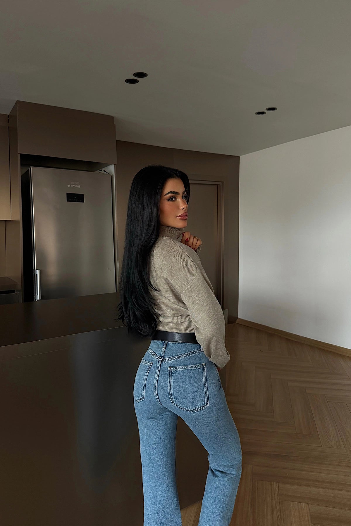 Taş Balboa Çift Fermuarlı Triko Hırka