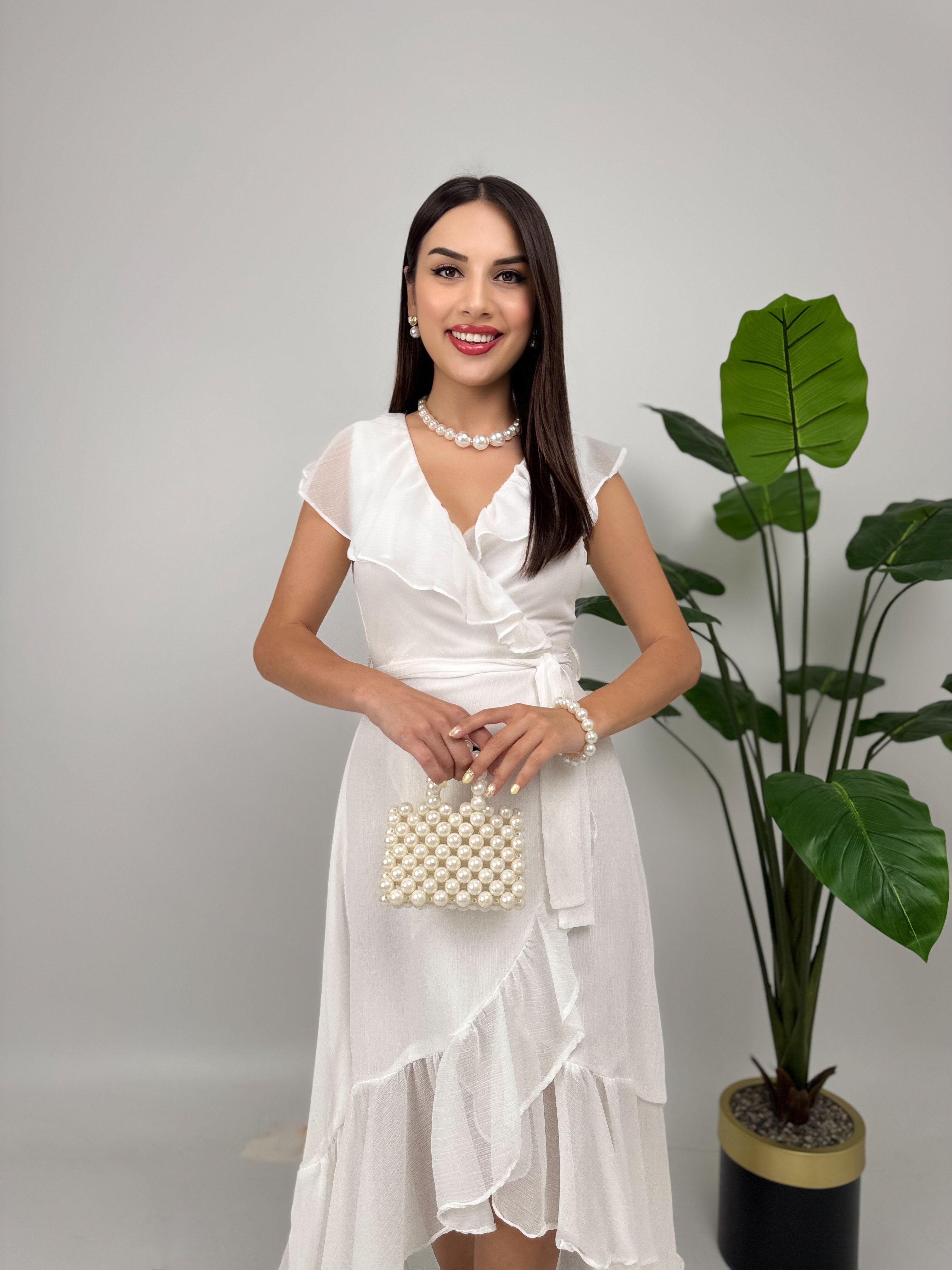2168 ANVELOP ŞİFON ELBİSE