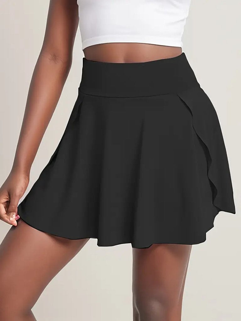 Kadın Yüksek Bel Cepli Sandy Short Etek, 35743