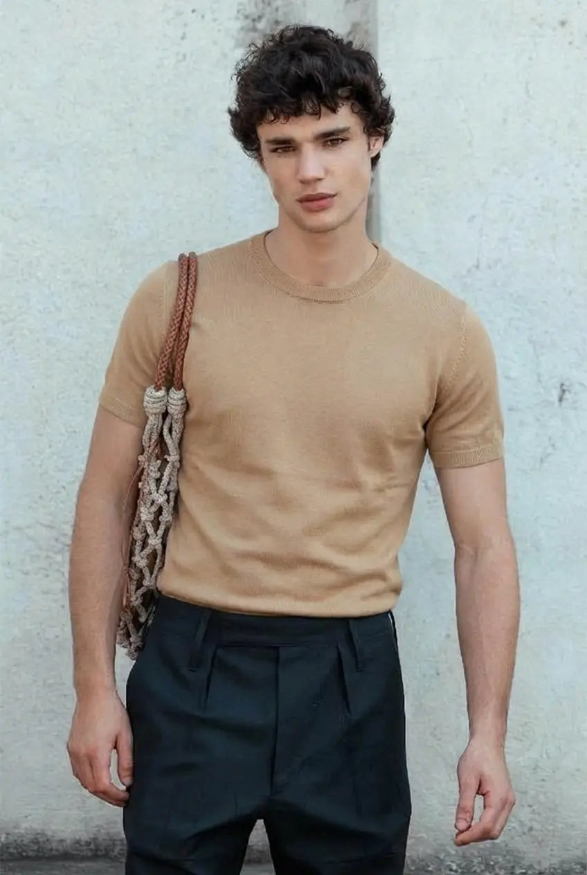 Taba Oversize Basic Tişört
