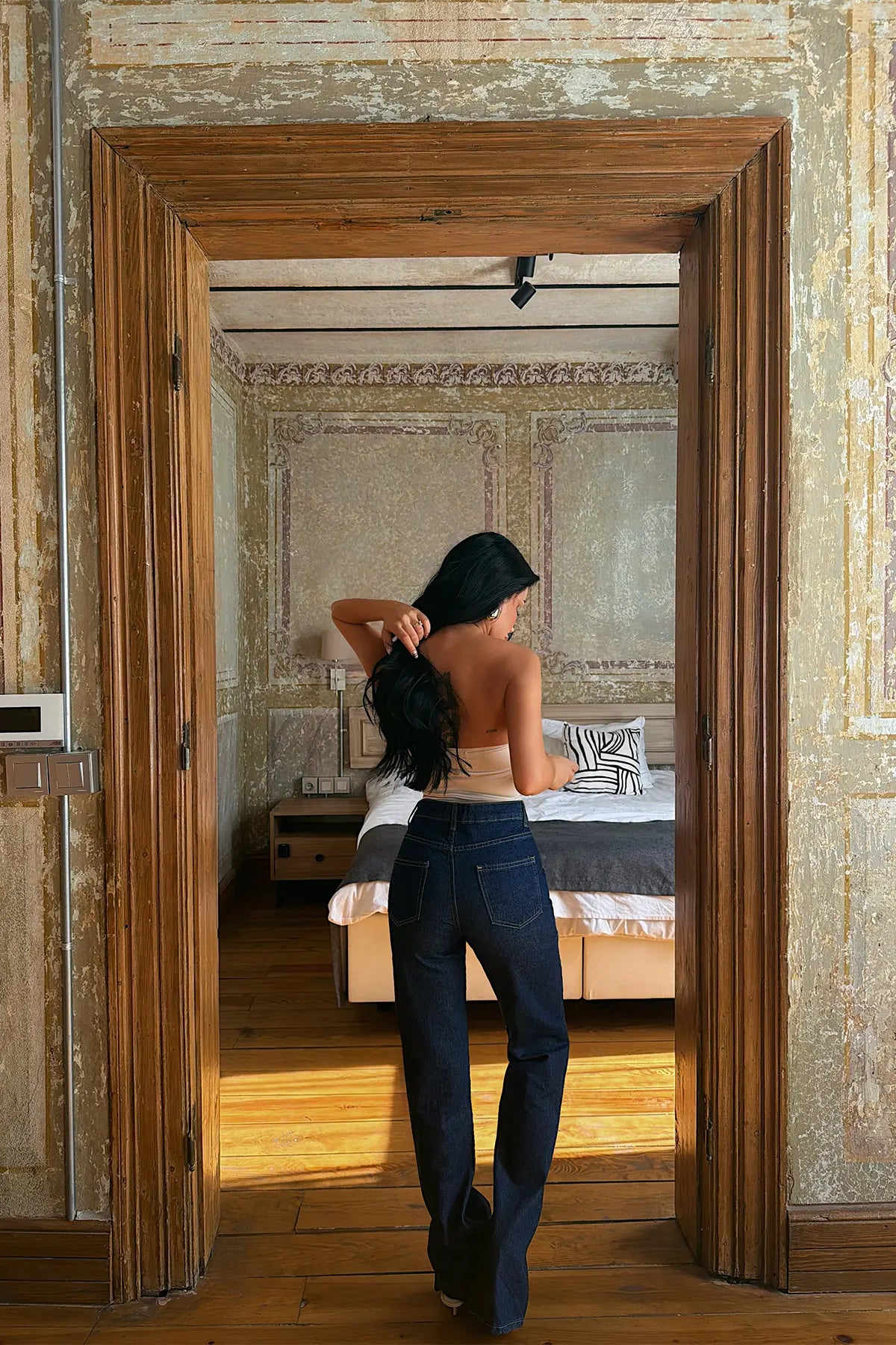 Lacivert Yüksek Bel Jean