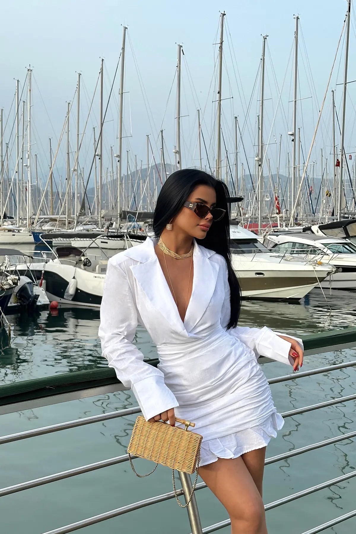 Beyaz Tahlia Elbise