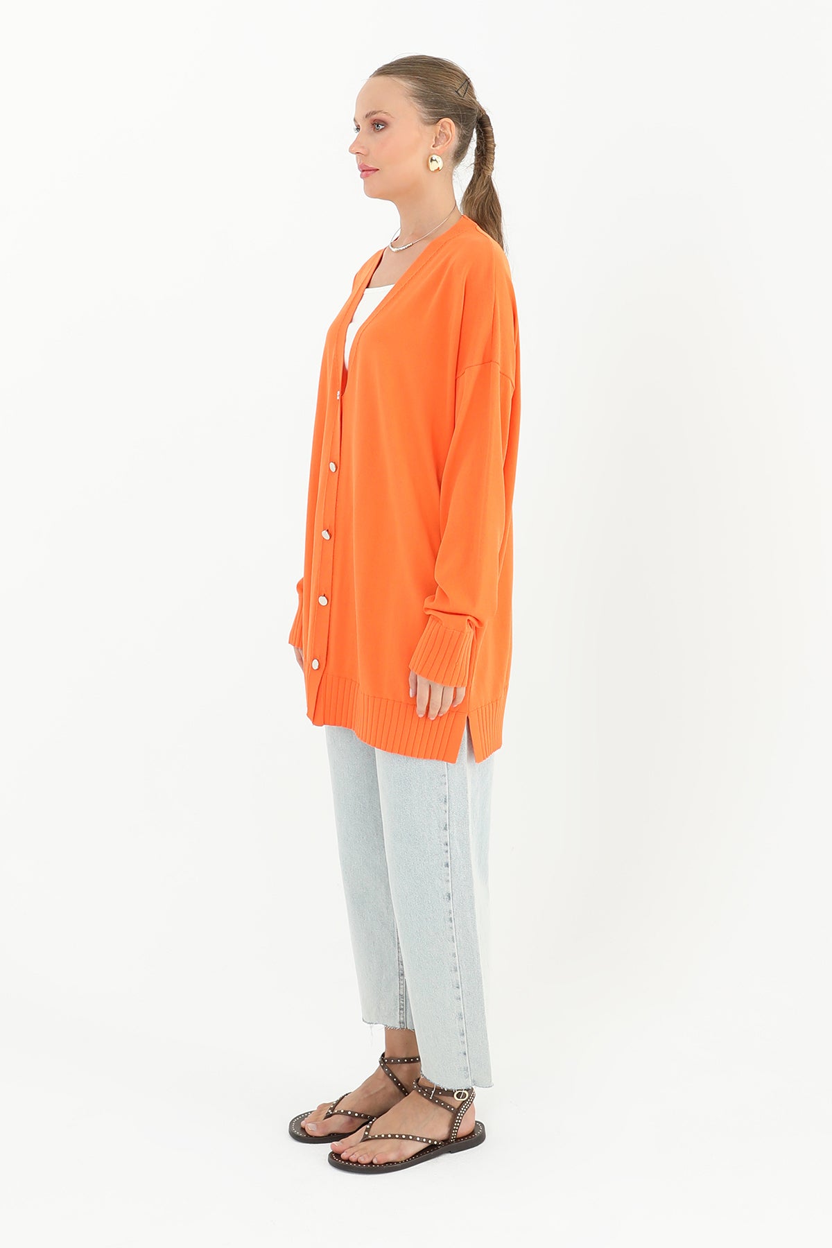 Kadın Çiçek Kabartmalı Basic Tunik - 10482TUN