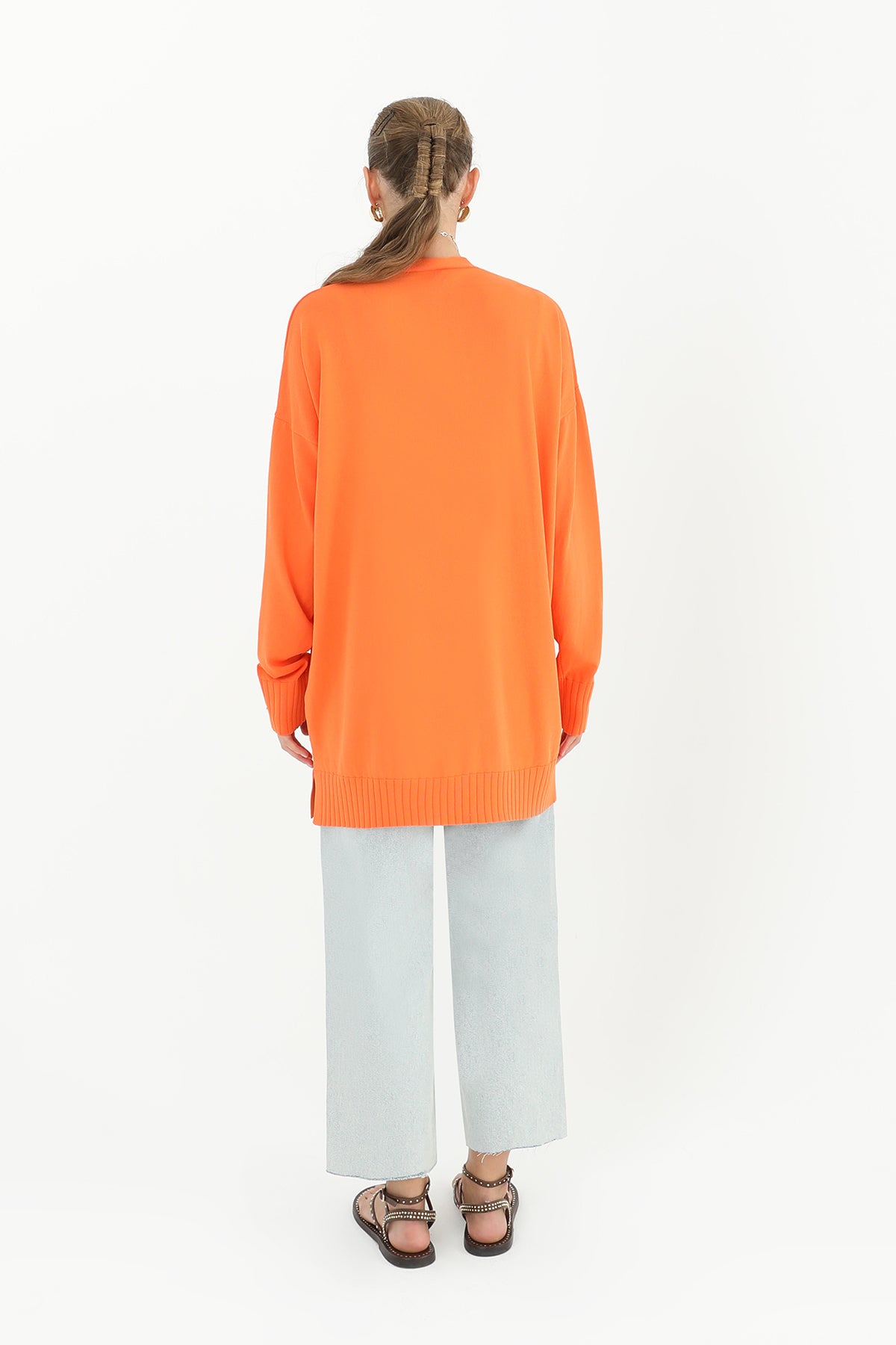 Kadın Çiçek Kabartmalı Basic Tunik - 10482TUN
