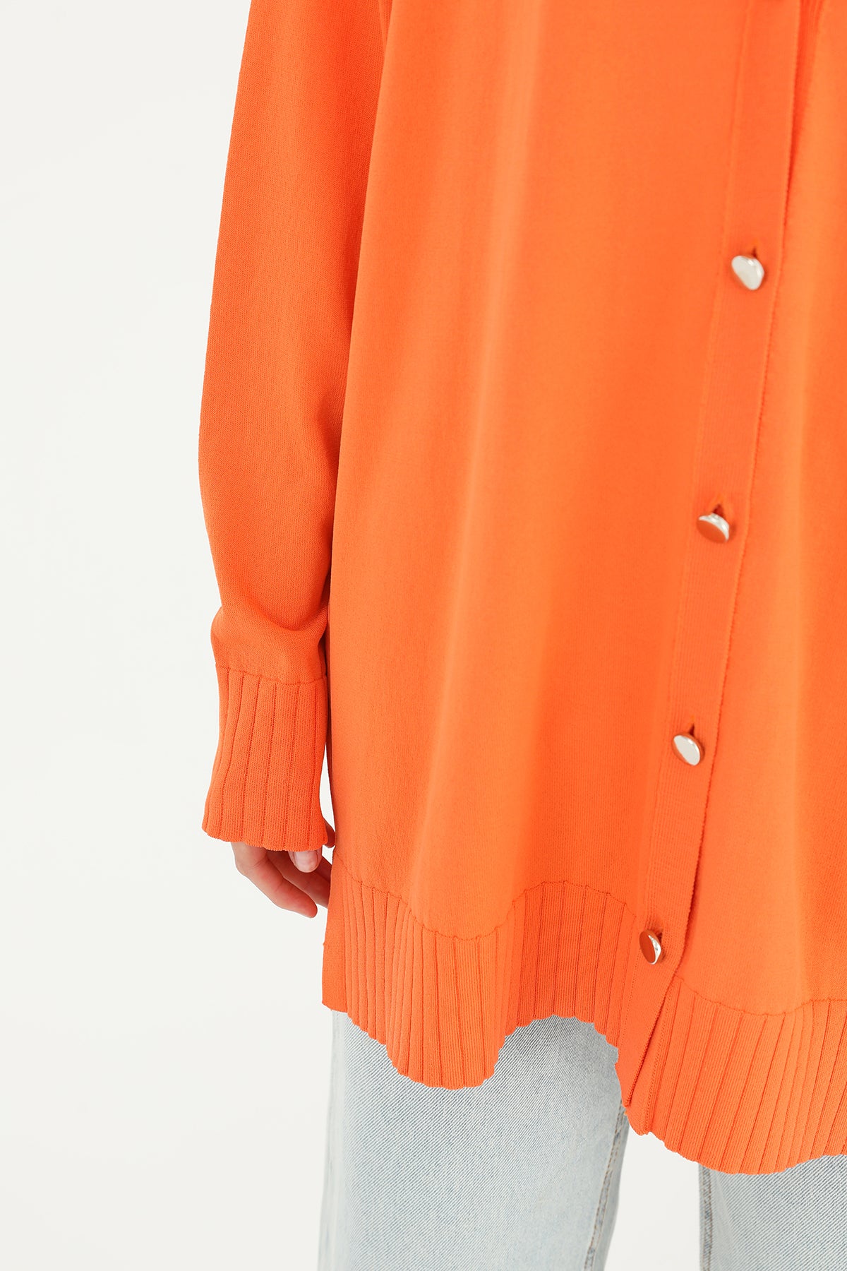 Kadın Çiçek Kabartmalı Basic Tunik - 10482TUN