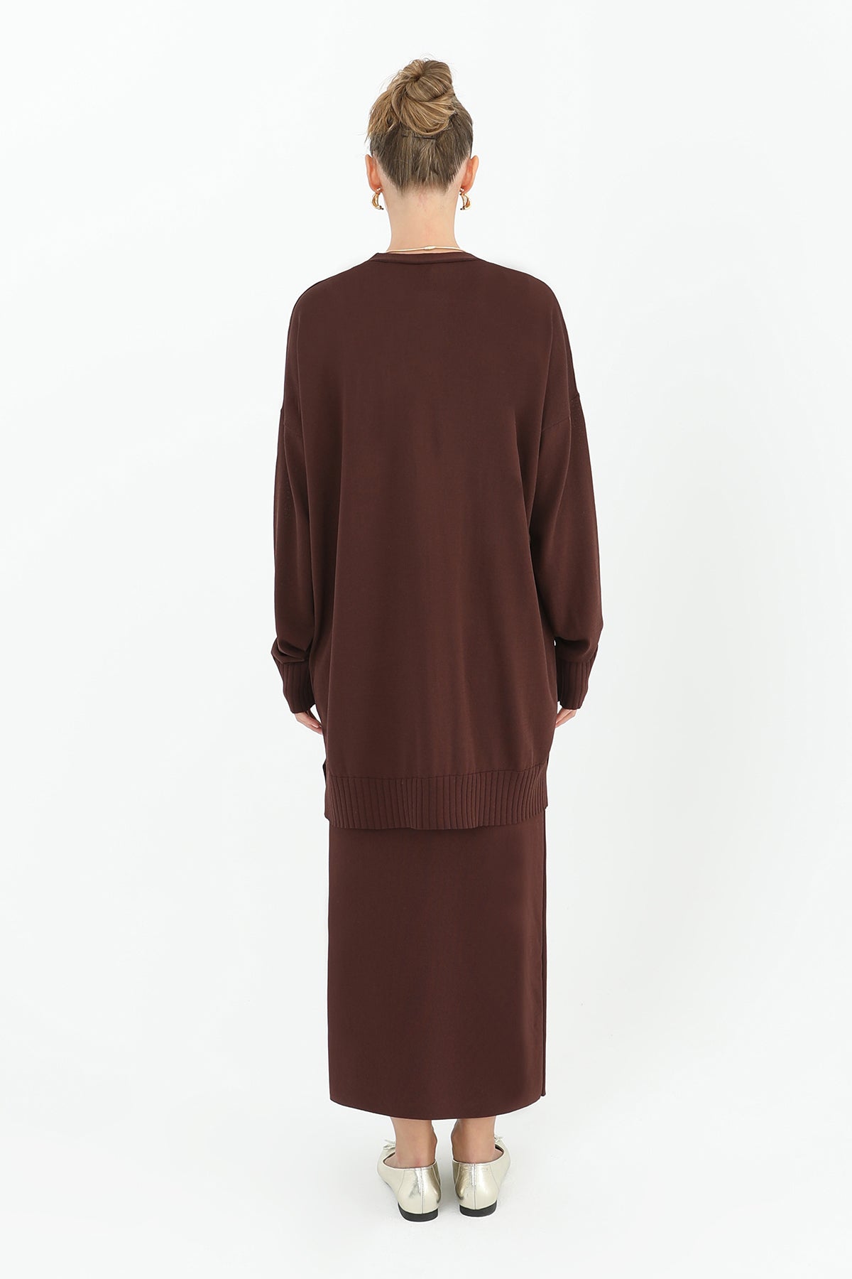 Kadın Çiçek Kabartmalı Basic Tunik - 10482TUN