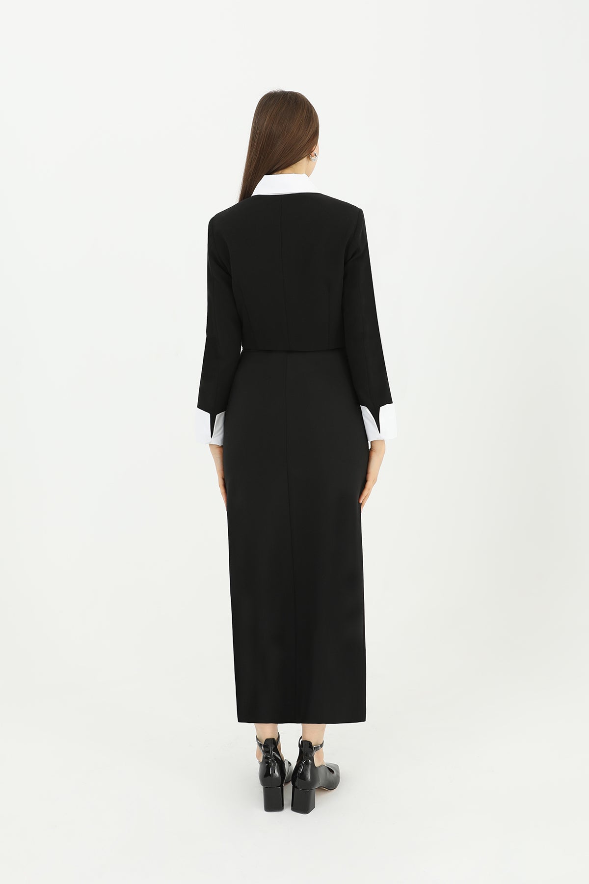 Women's Front Slit Fabric Skirt - 31607ETK
