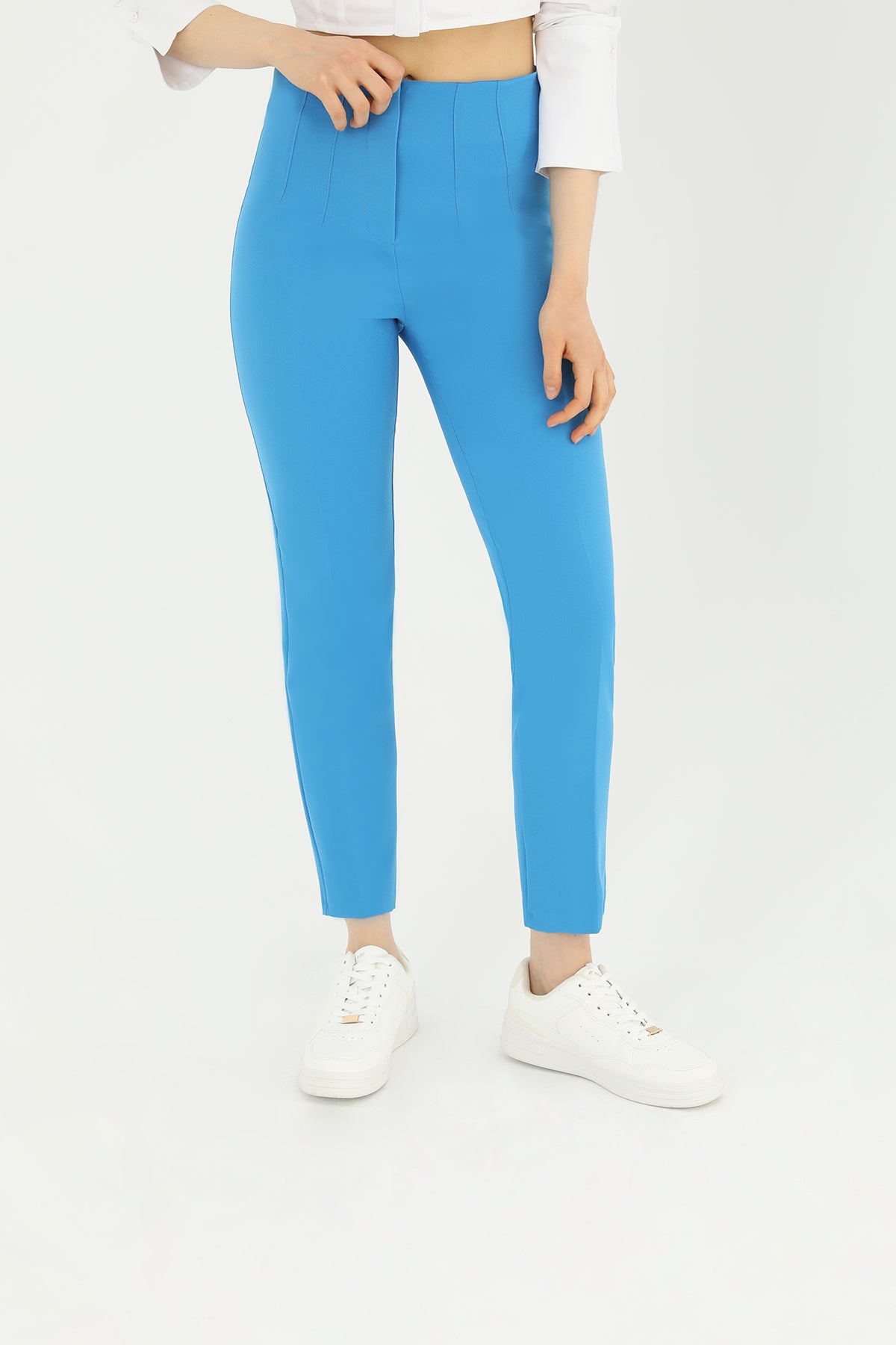 Kadın Pileli Havuç Form Pantolon - 31610PNT