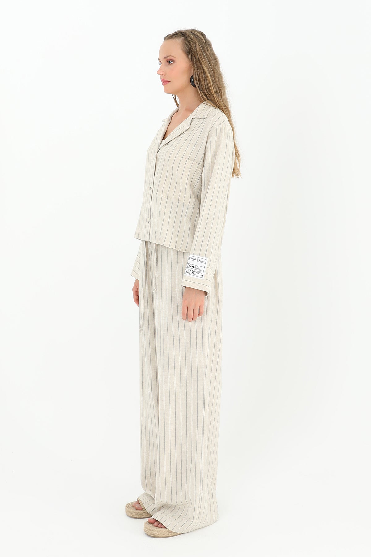 Women's Striped Short Pocket Shirt -24S-31817GML