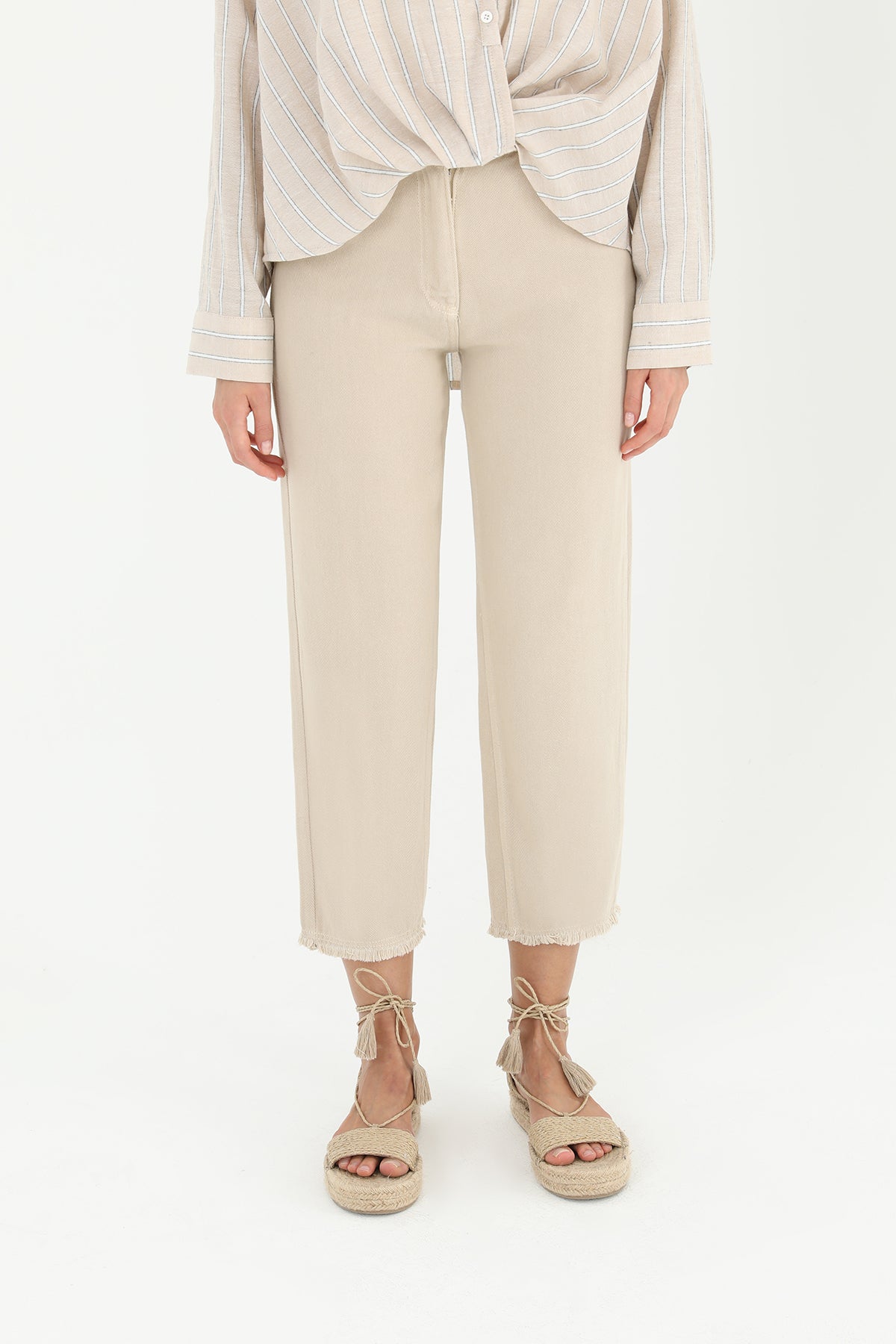 Kadın Bol Denim Pantolon - 31823PNT
