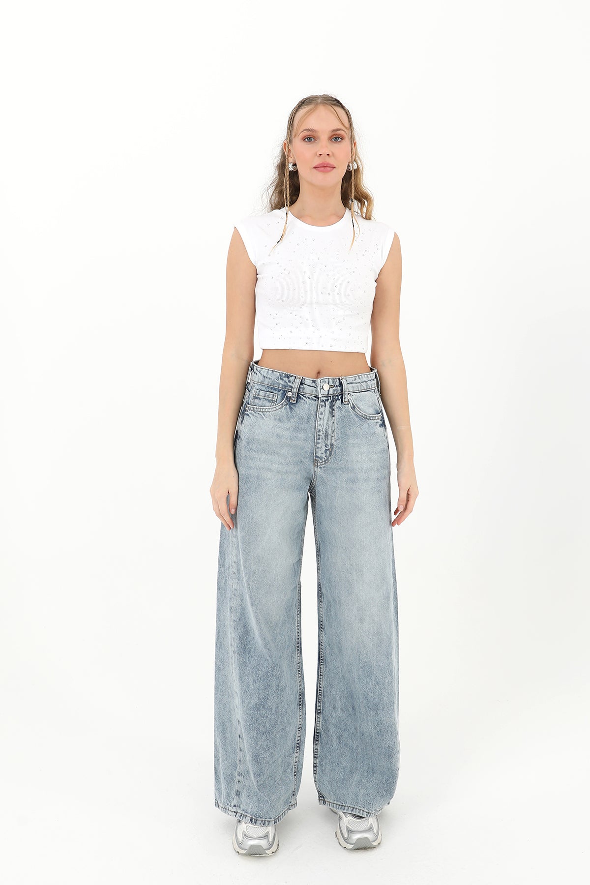 Kadın Dikiş Detaylı Denim Pantolon - 31882PNT