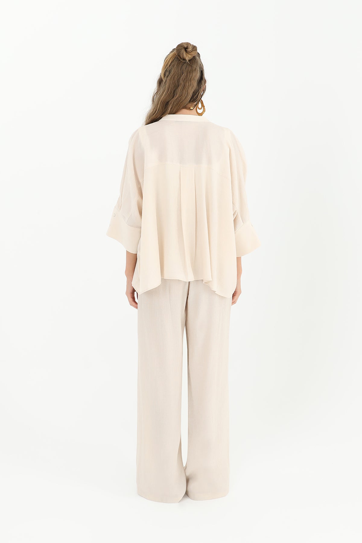 Kadın Belden Bağlamalı Bol Pantolon - 31890PNT