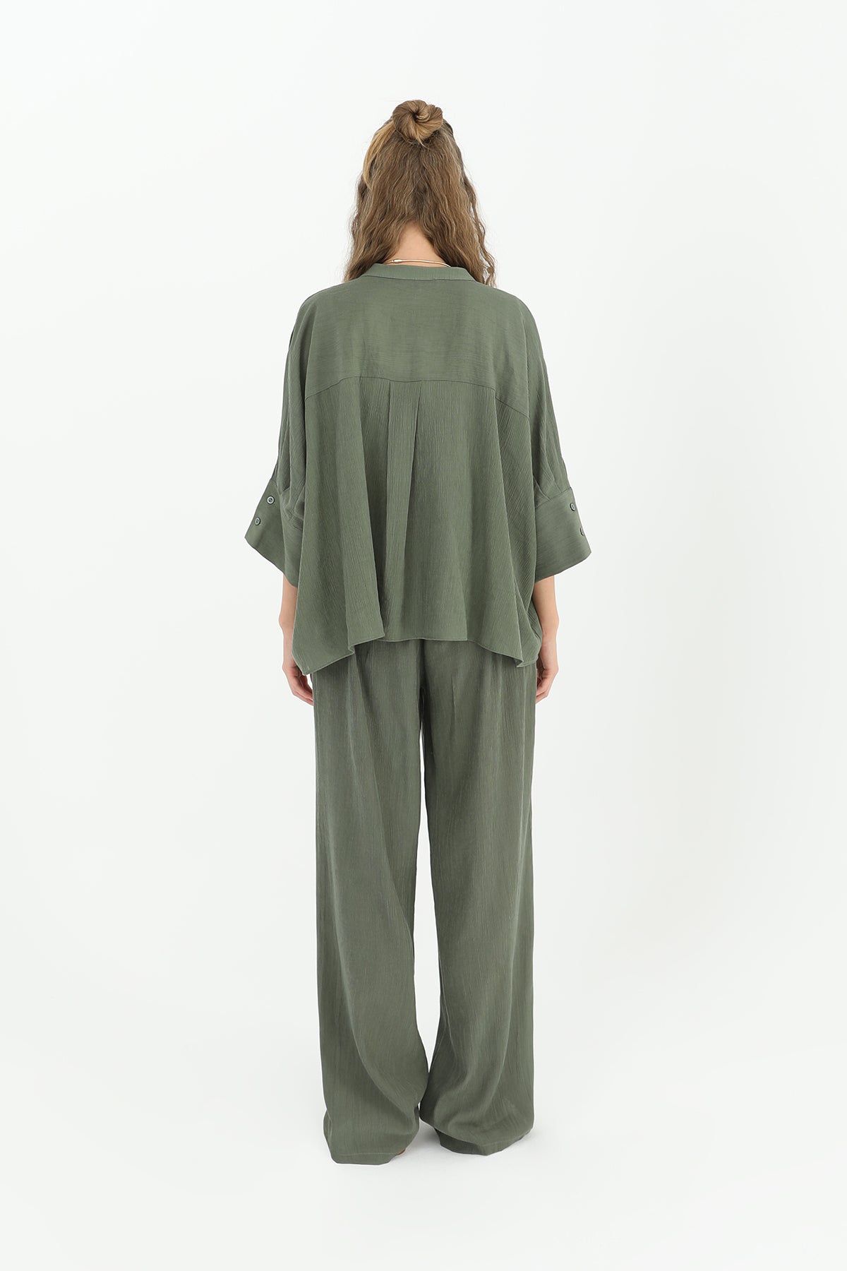 Kadın Belden Bağlamalı Bol Pantolon - 31890PNT