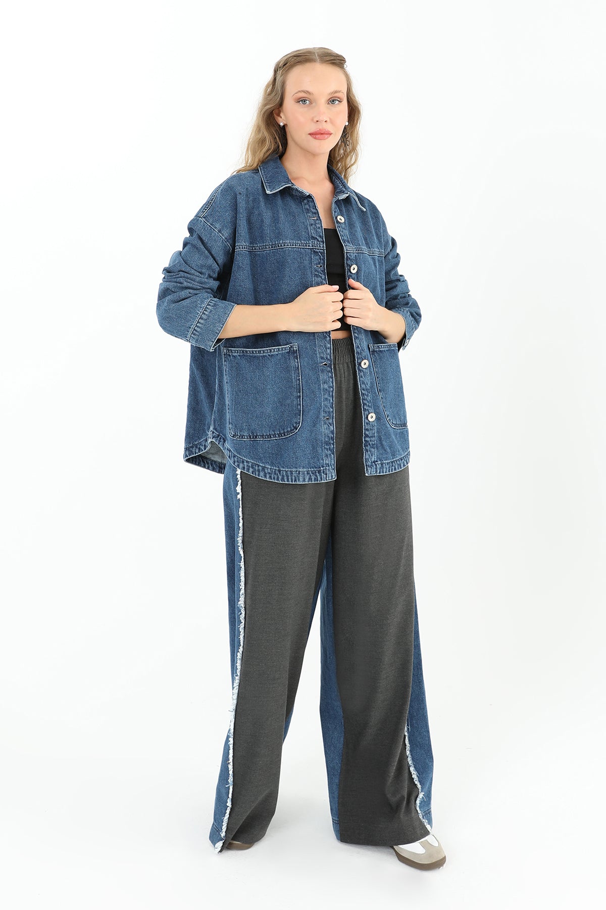 Kadın Denim Cepli Ceket - 32016JCK