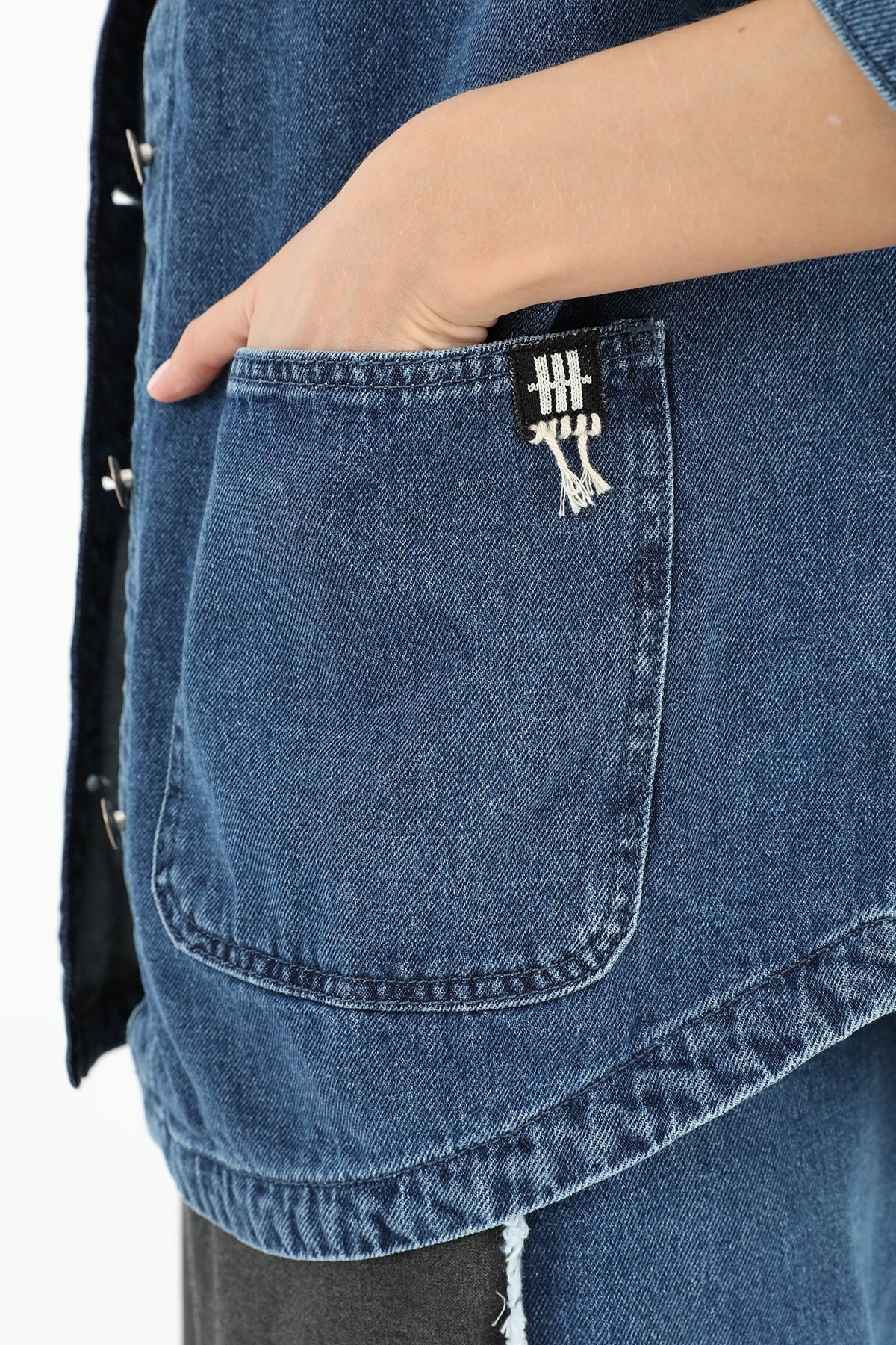 Kadın Denim Cepli Ceket - 32016JCK