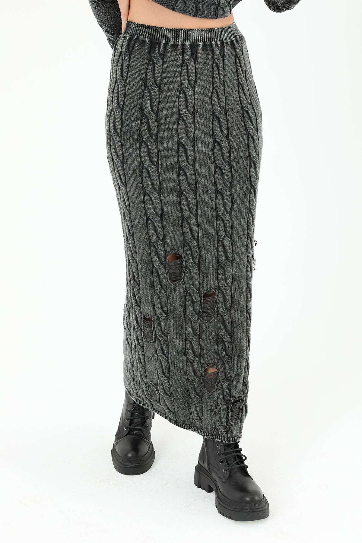 Knitted Long Skirt - 32030ETK
