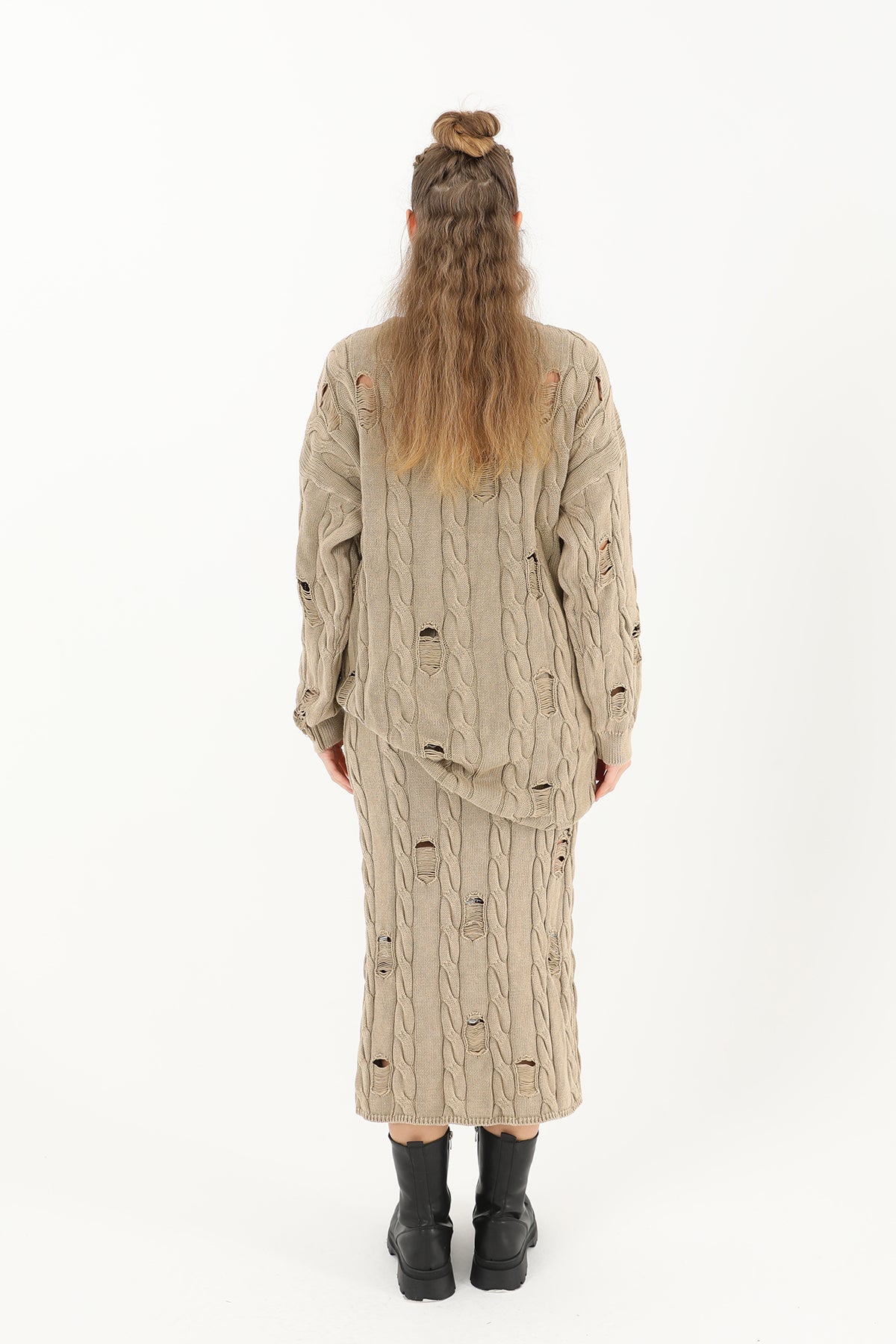 Knitted Long Skirt - 32030ETK