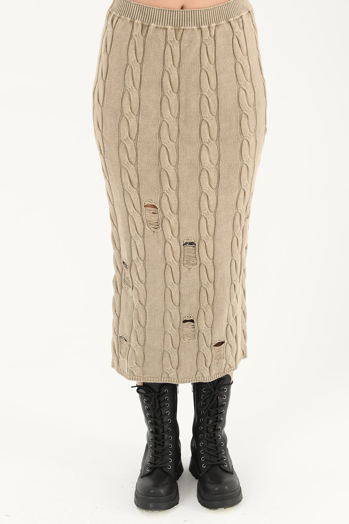 Knitted Long Skirt - 32030ETK