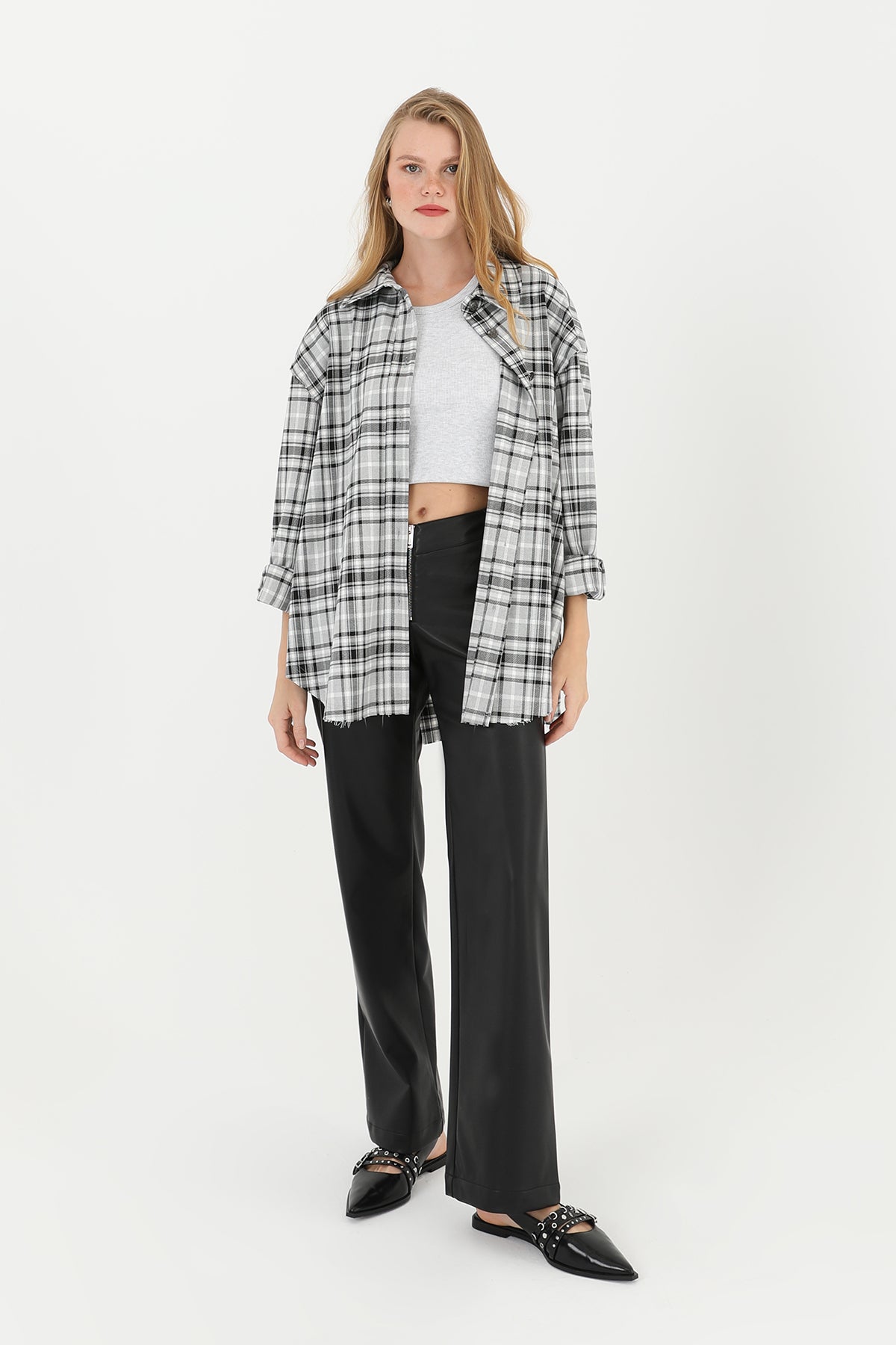 Women's Plaid Shirt - 32083GML