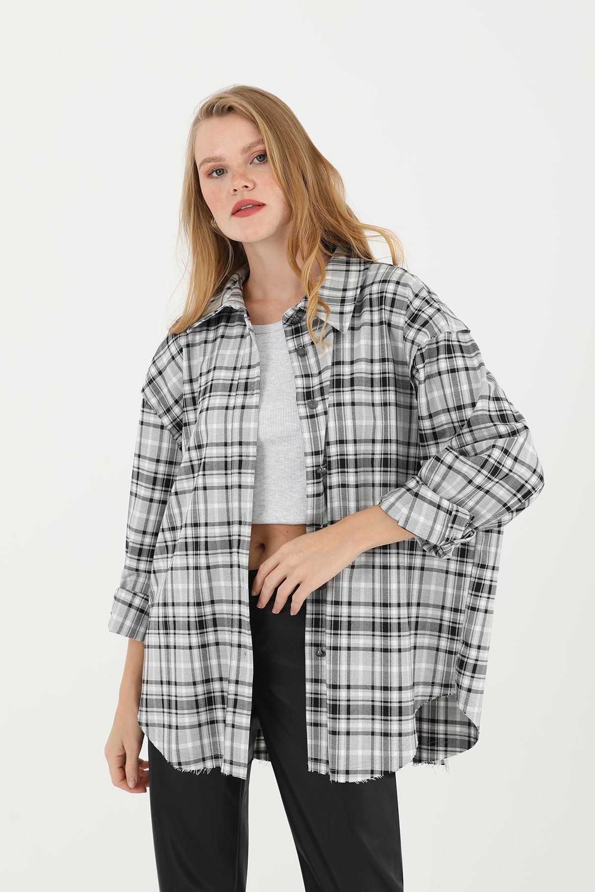 Women's Plaid Shirt - 32083GML