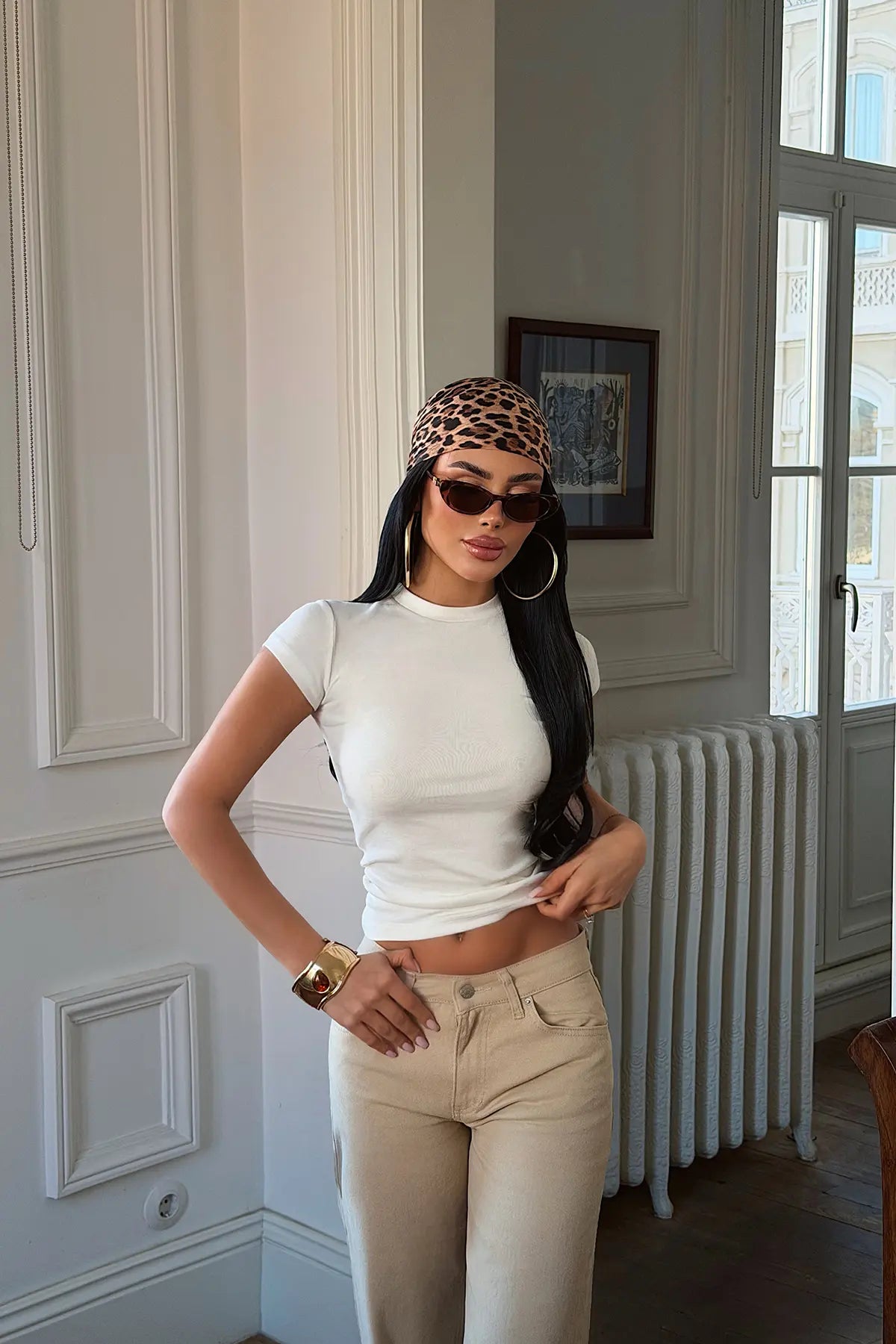 Beyaz Basic Crop Top