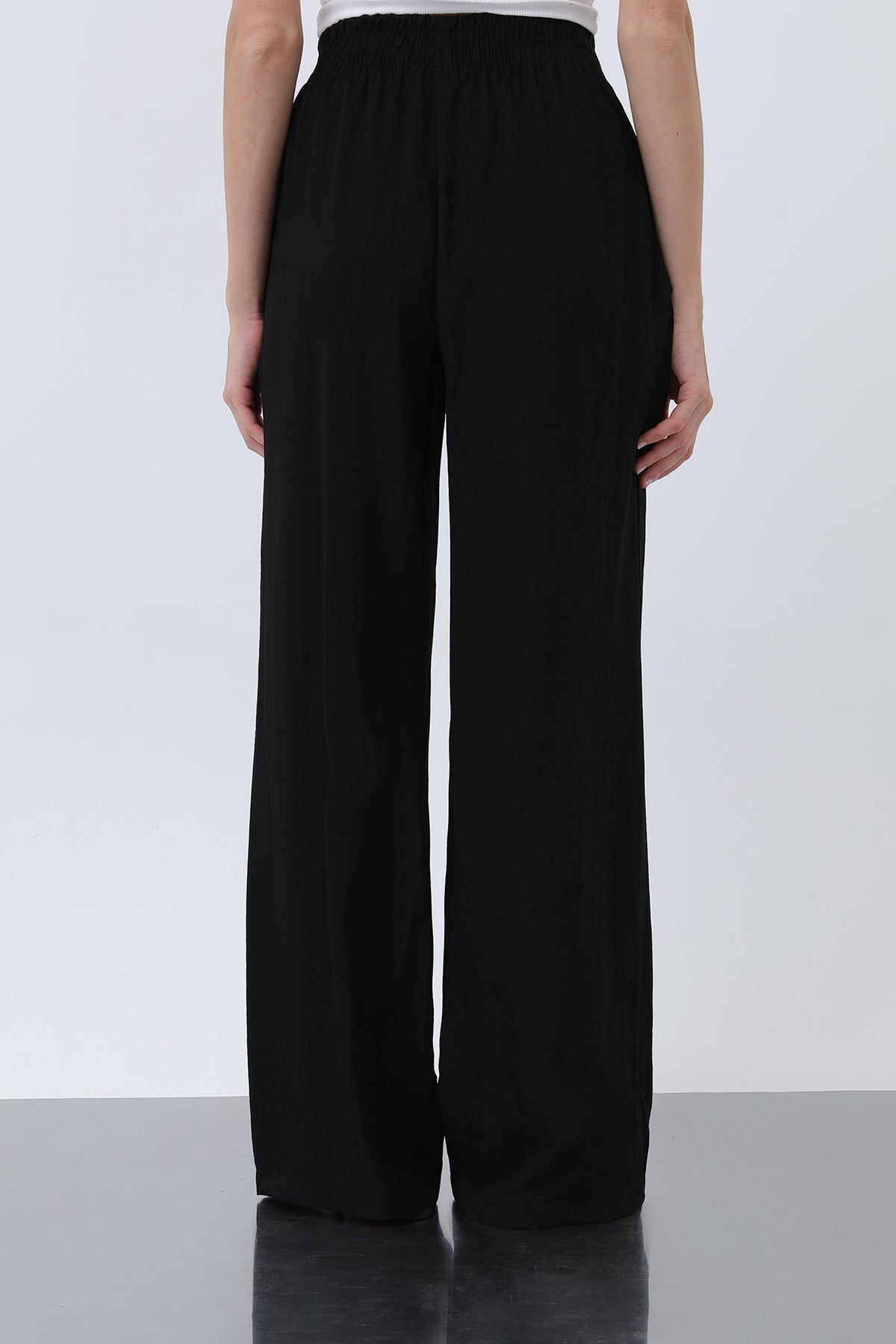 Kadın Beli Lastikli Bol Pantolon - 18239PNT
