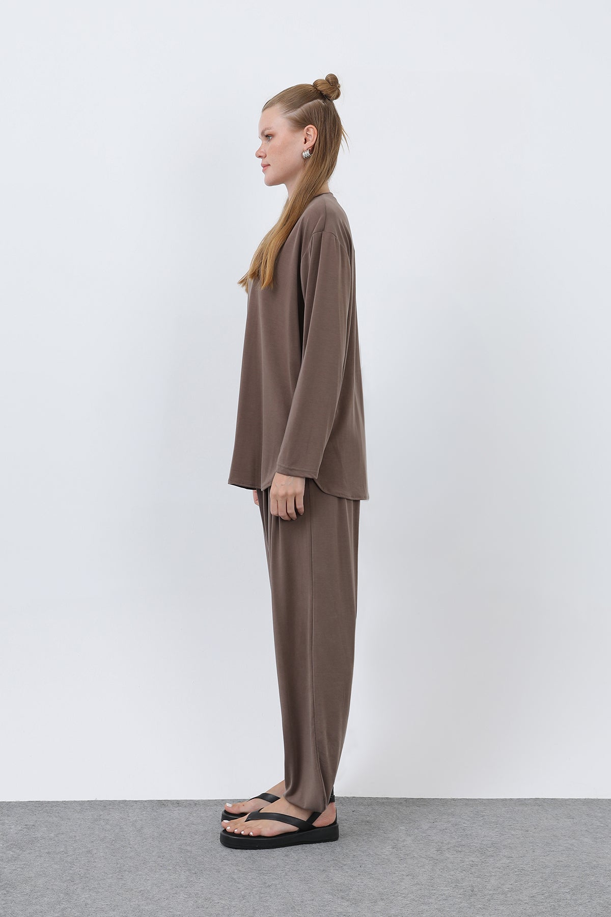 Kadın Oversize Viskon Relax Takım
-20663TKS