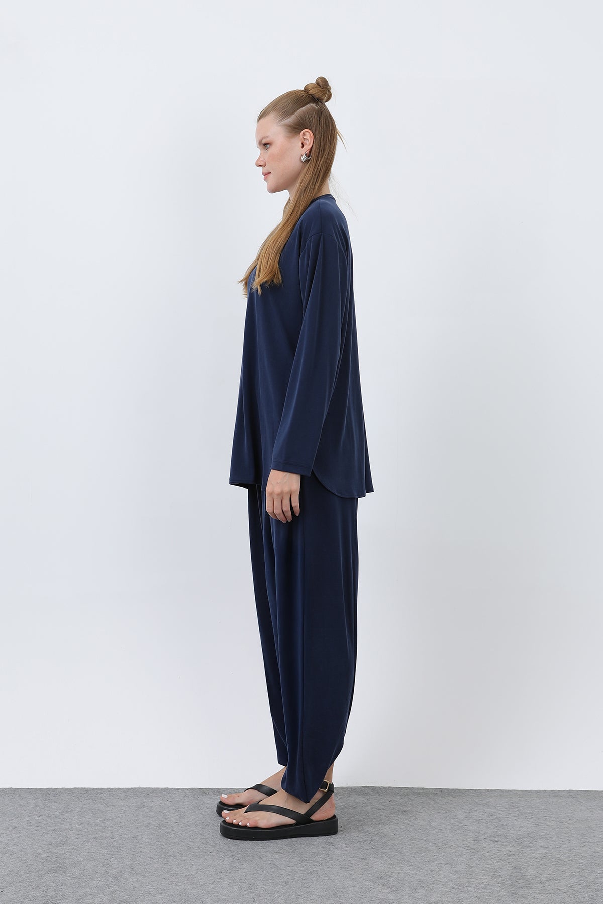 Kadın Oversize Viskon Relax Takım
-20663TKS
