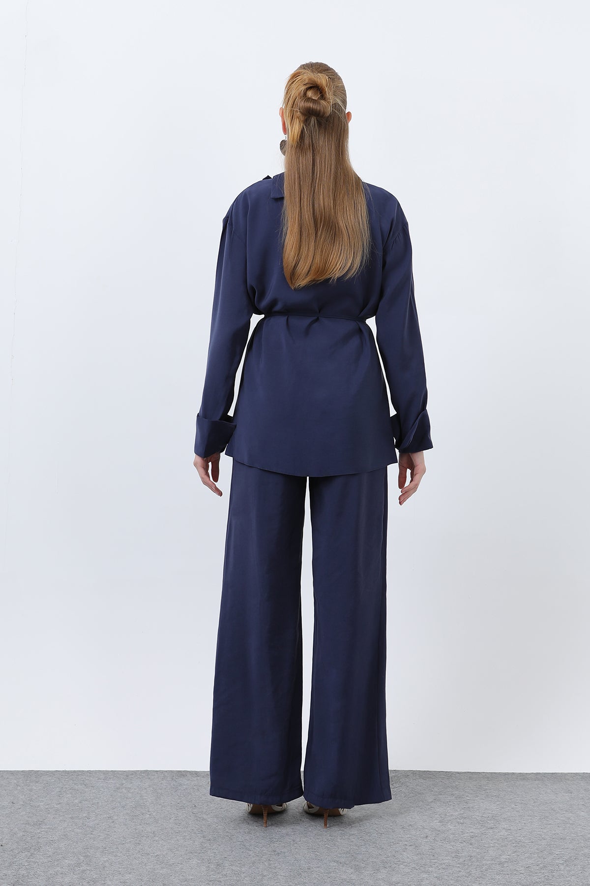 Kadın Düğmeli Oversize Günlük Set Takım
-20677TKS